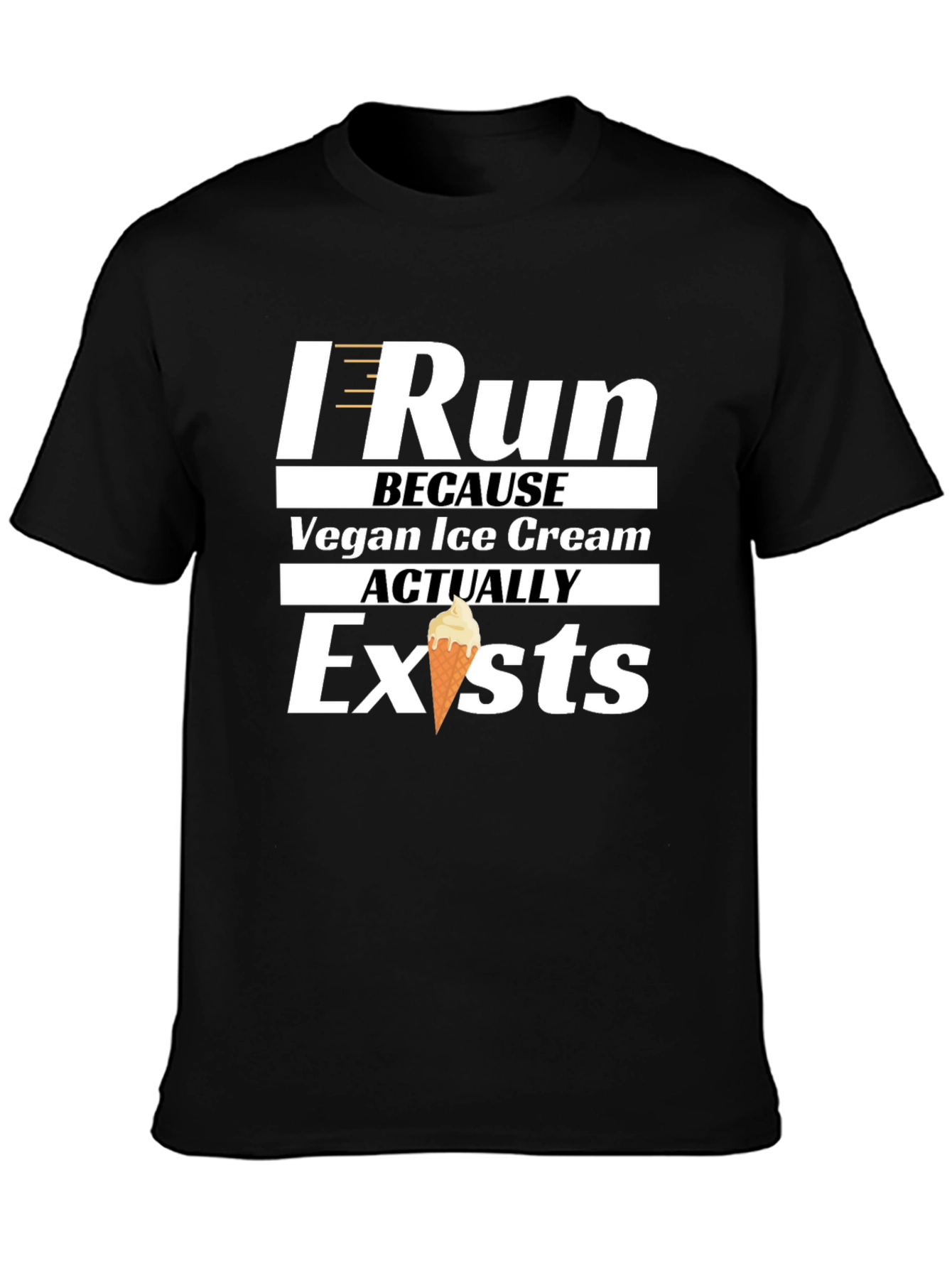 I Run Because Vegan Ice Cream Exists T-Shirt