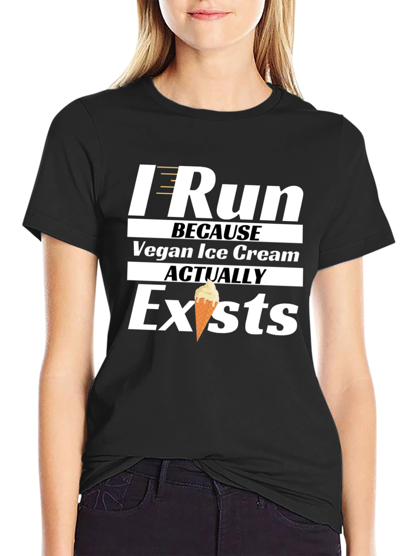 I Run Because Vegan Ice Cream Exists T-Shirt