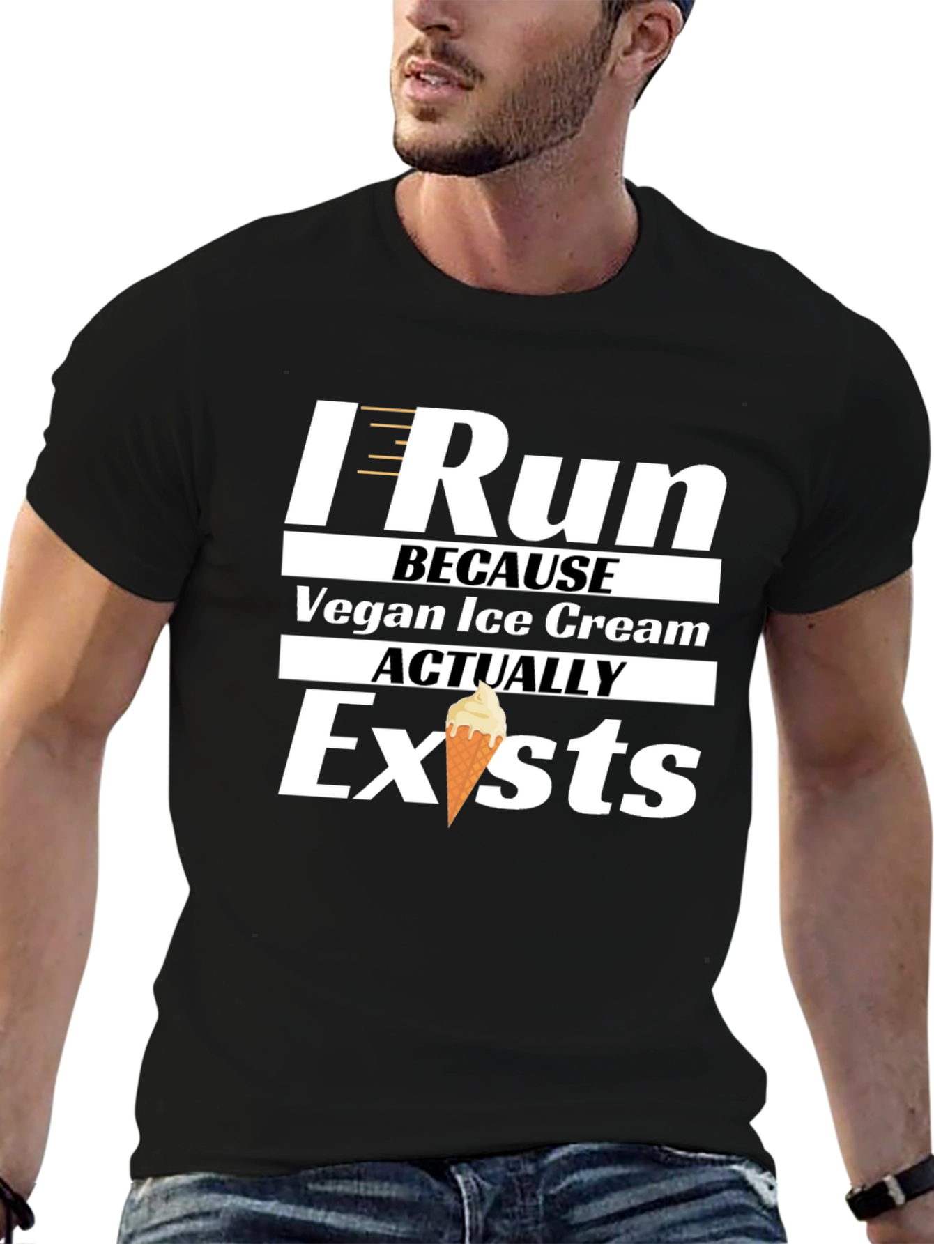 I Run Because Vegan Ice Cream Exists T-Shirt
