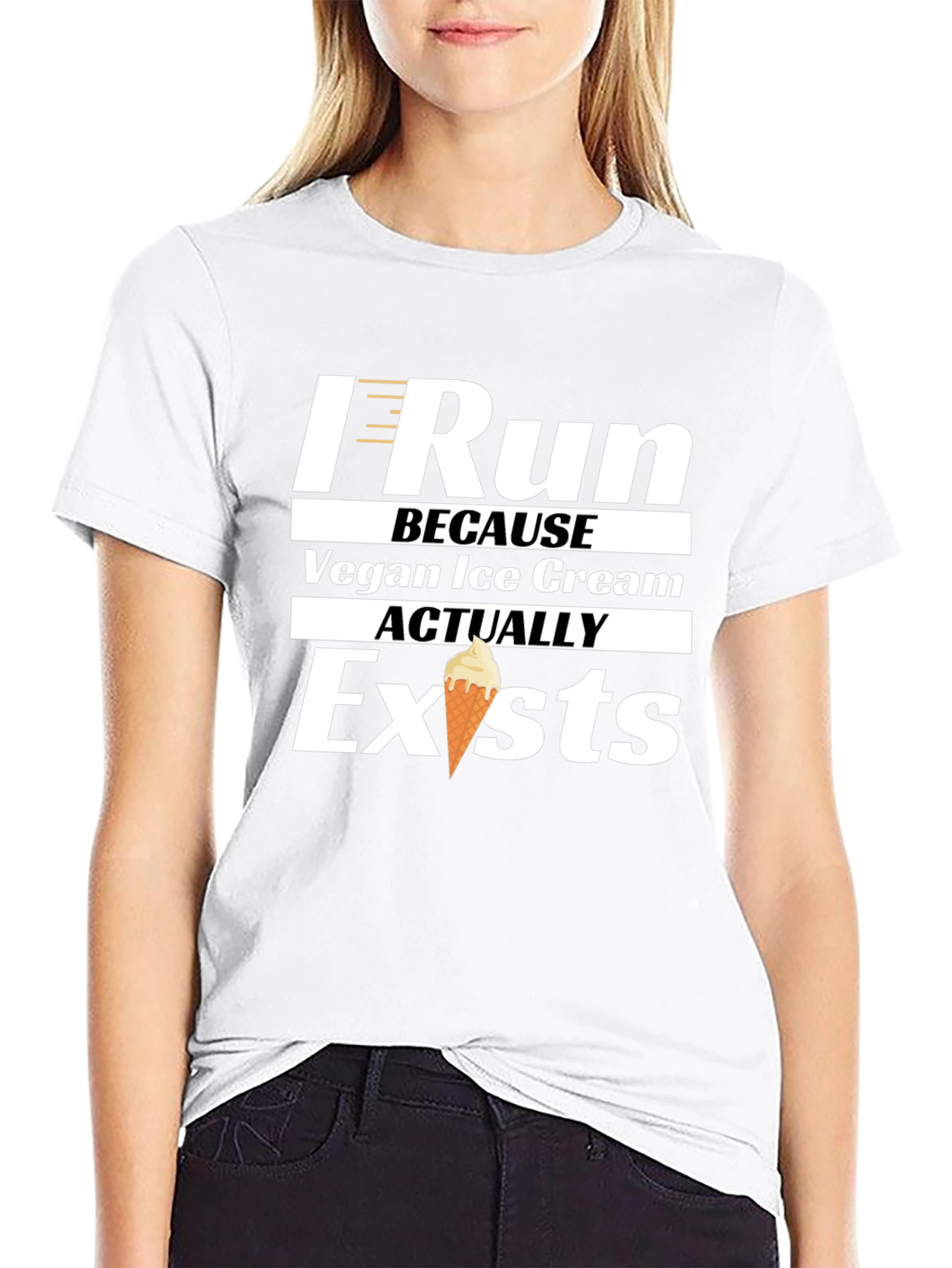 I Run Because Vegan Ice Cream Exists T-Shirt