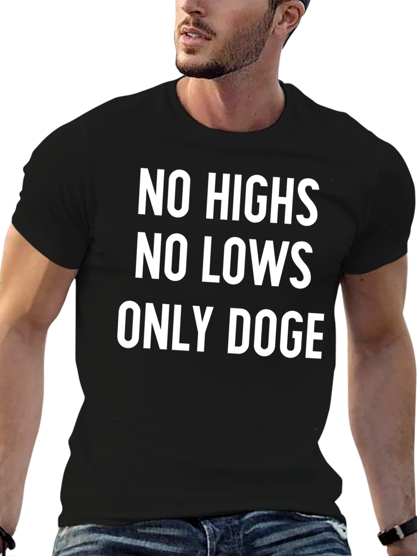 No Highs No Lows Only Doge Black T-Shirt