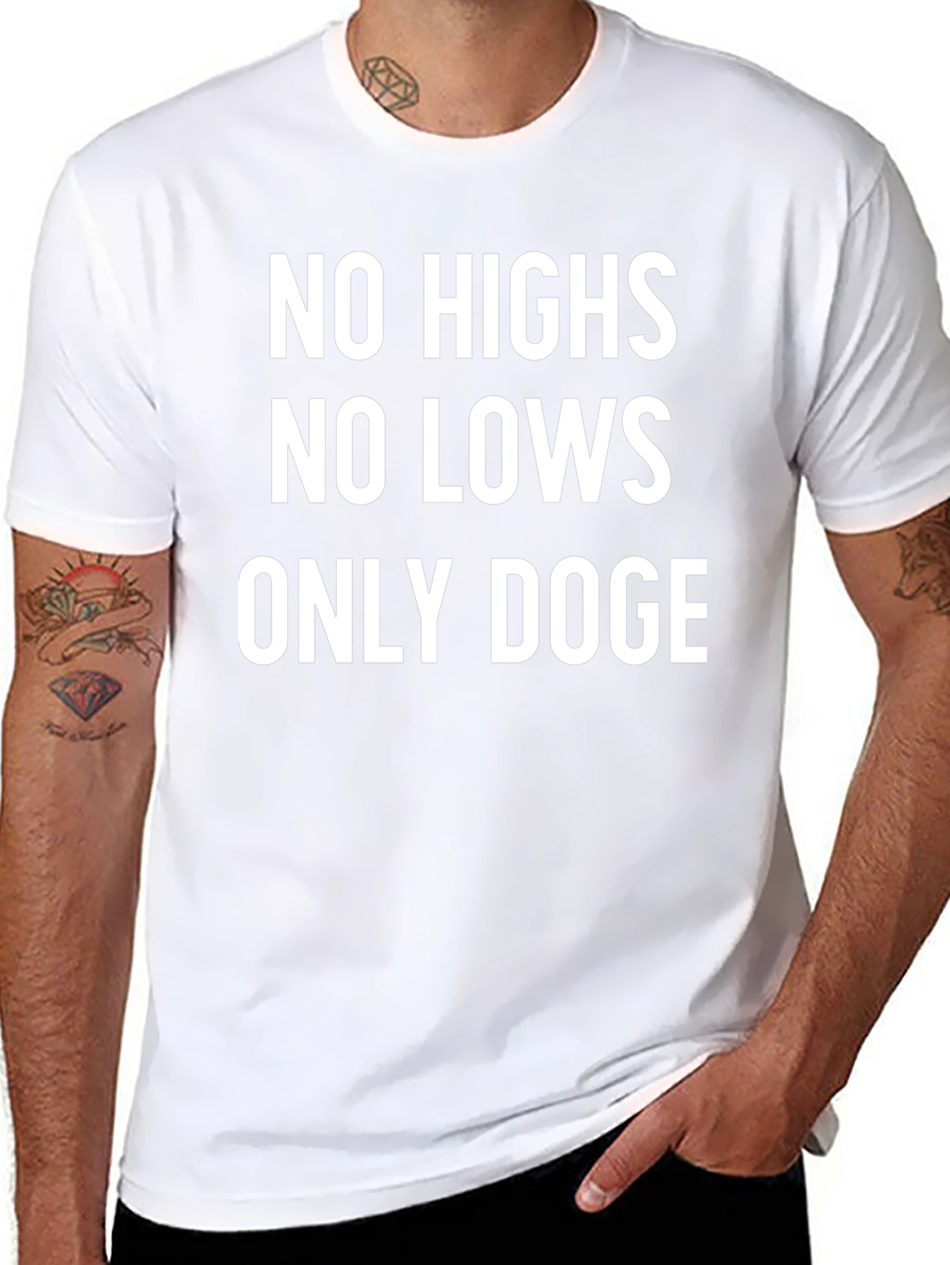 No Highs No Lows Only Doge Black T-Shirt