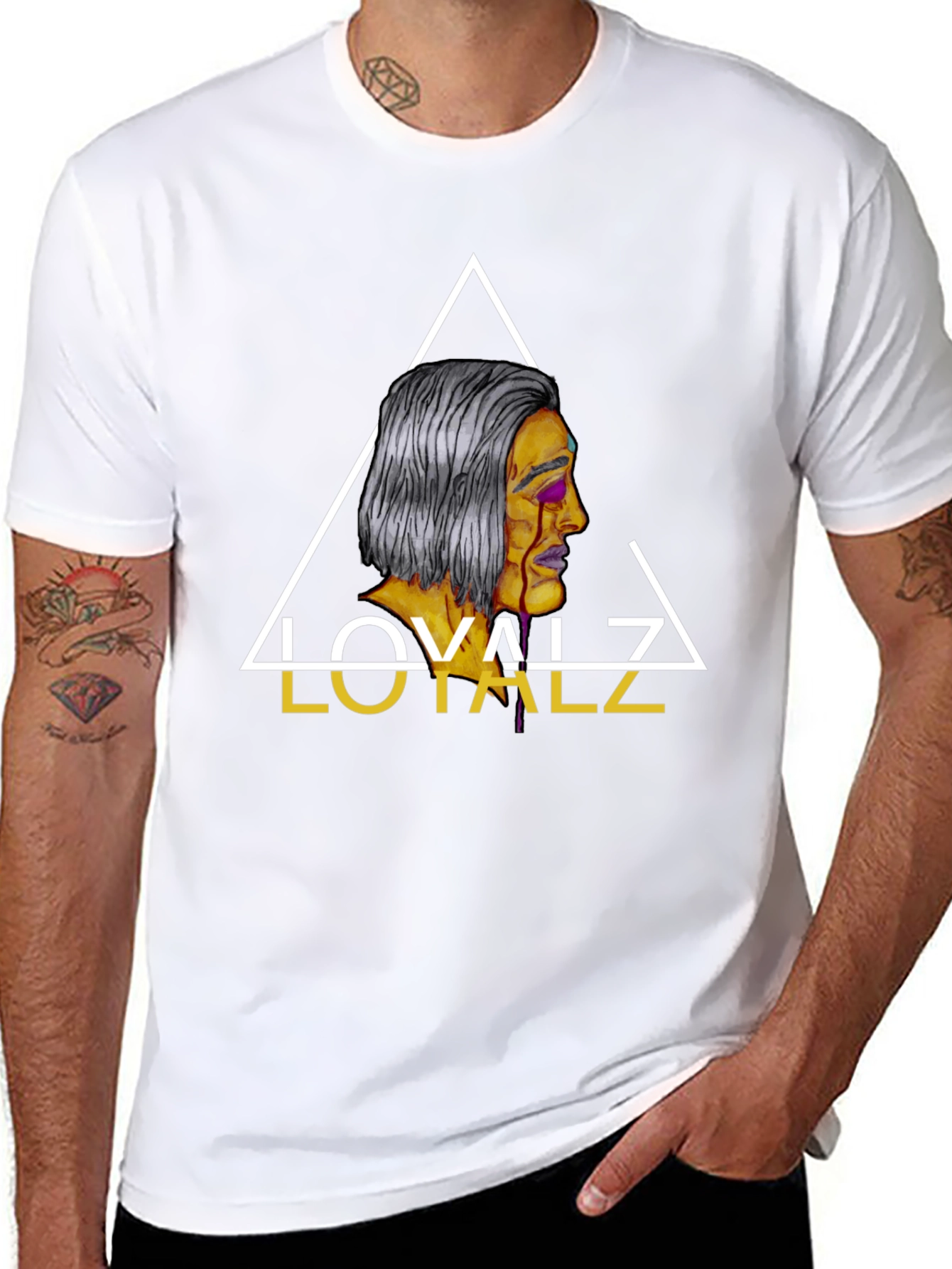 Loyalz Graphic Tee - Mens Black Cotton T-Shirt