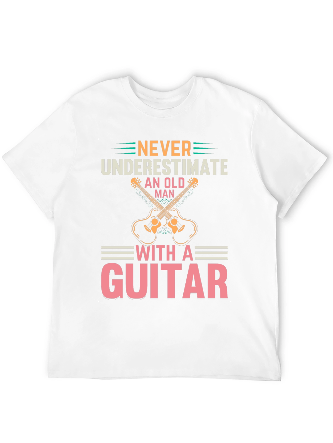 Never Underestimate Old Man with a Guitar Tee