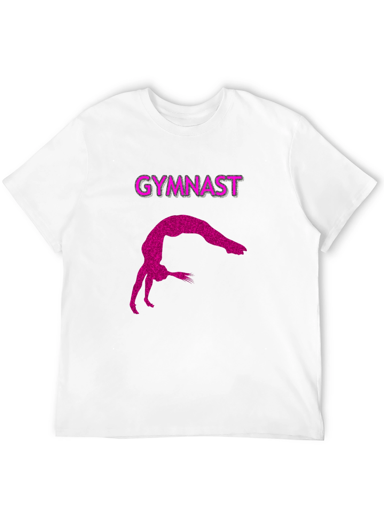 Gymnast Silhouette Tee - Black Cotton Blend