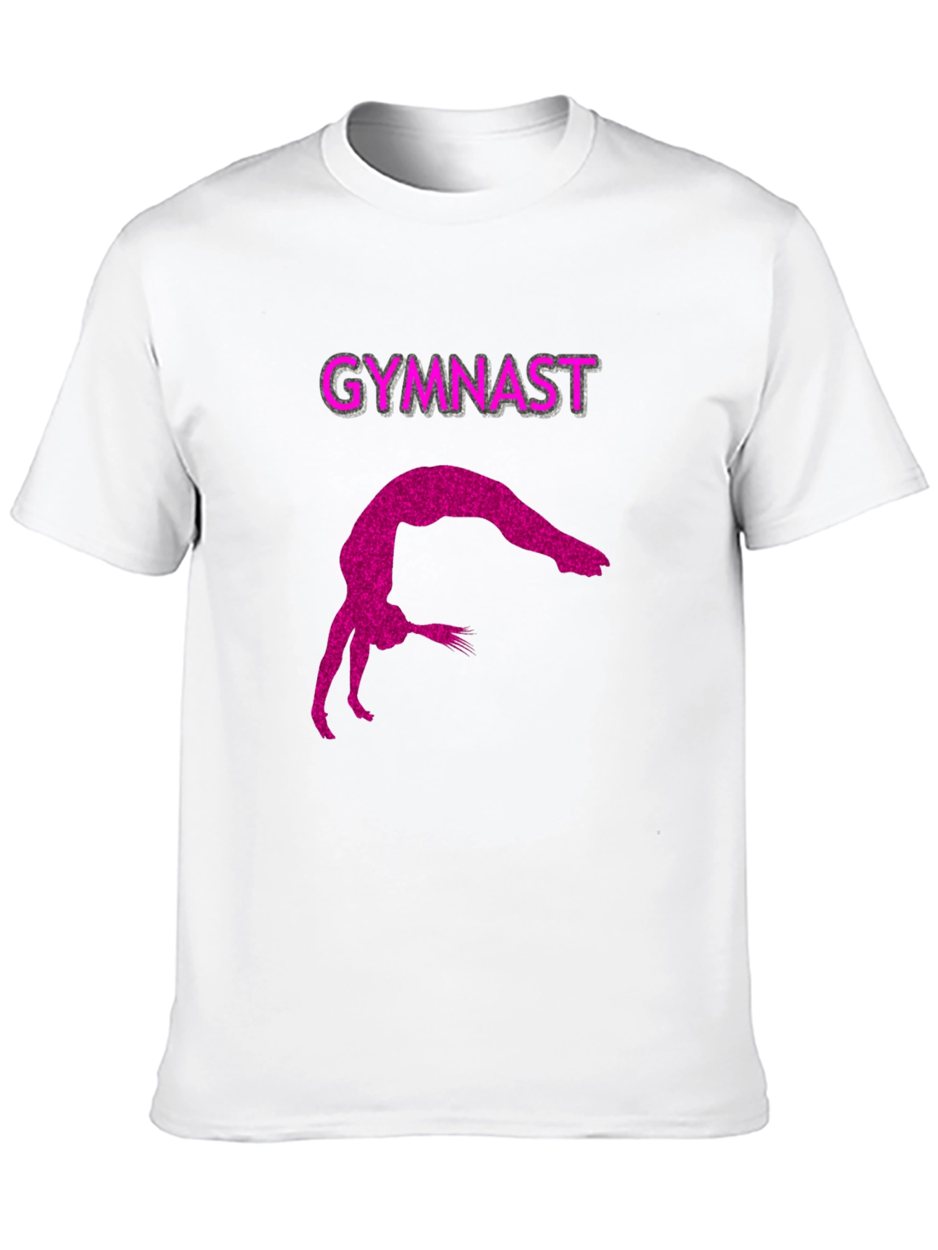 Gymnast Silhouette Tee - Black Cotton Blend