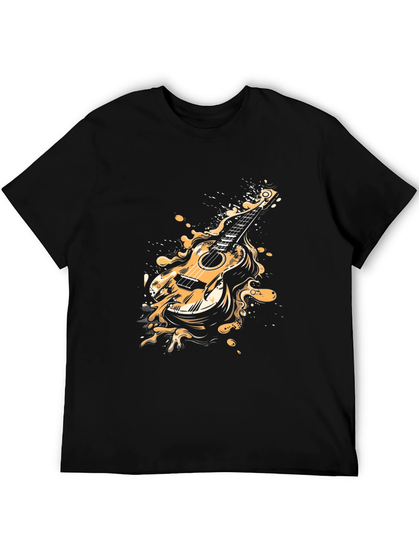 Guitar Splash Graphic Tee - Cool Musician T-Shirt