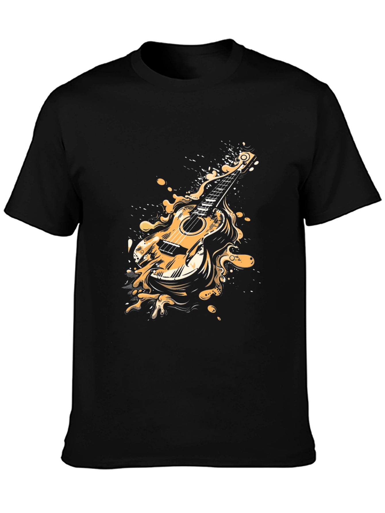 Guitar Splash Graphic Tee - Cool Musician T-Shirt