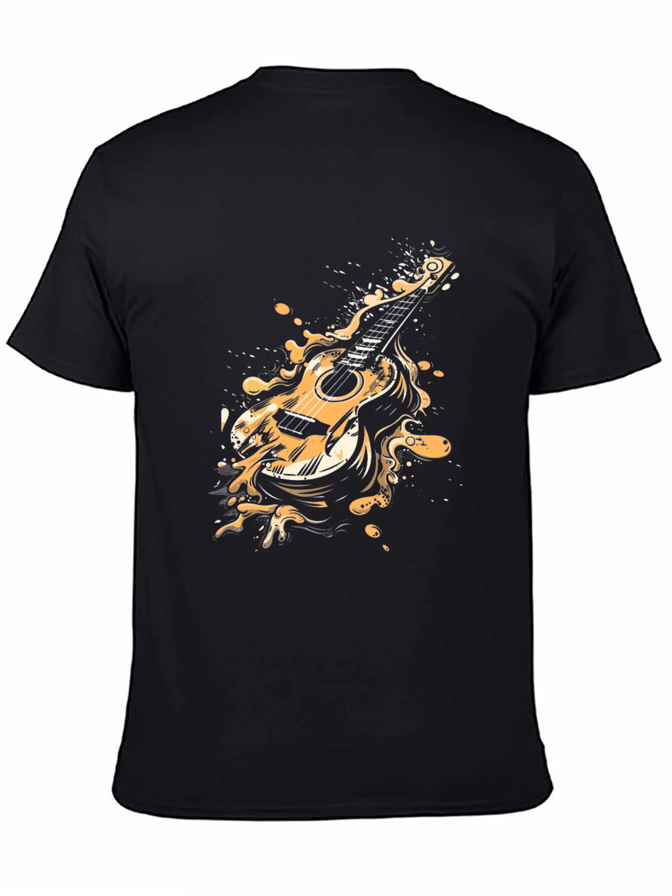 Guitar Splash Graphic Tee - Cool Musician T-Shirt