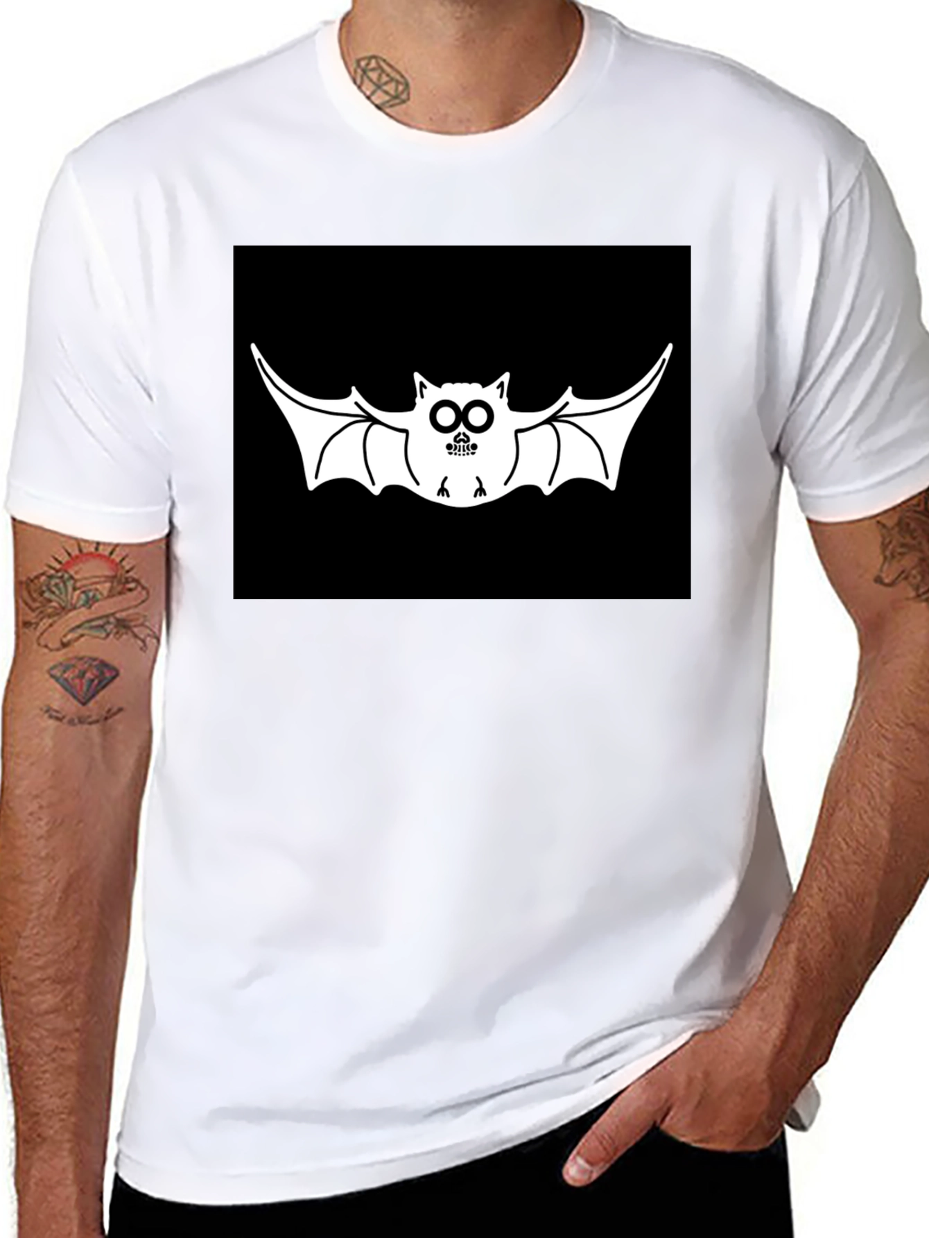 Bat Graphic Tee - Unique Design