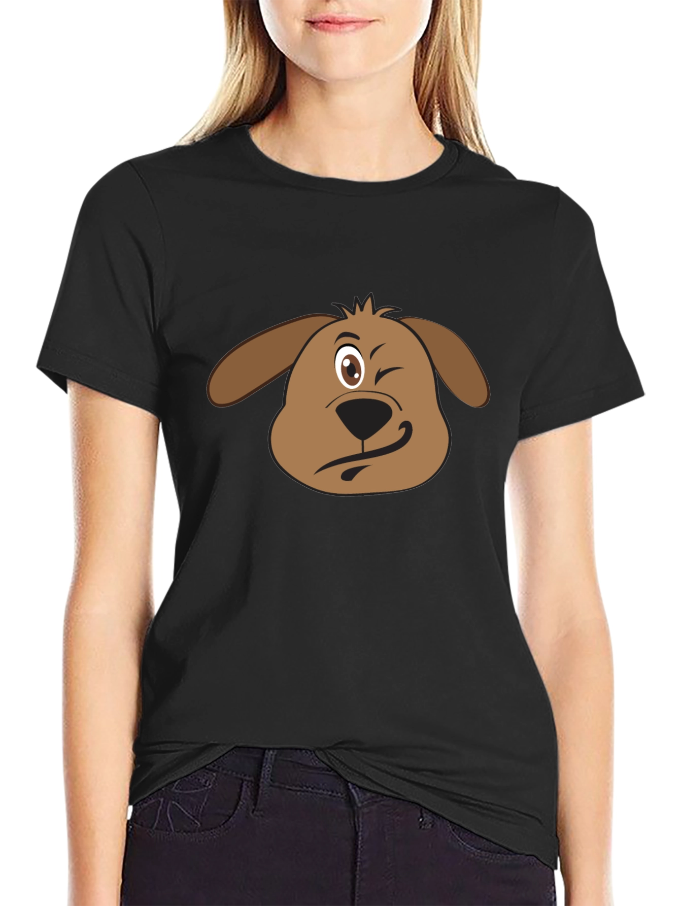 Funny Dog Winking T-Shirt - Cute Graphic Tee