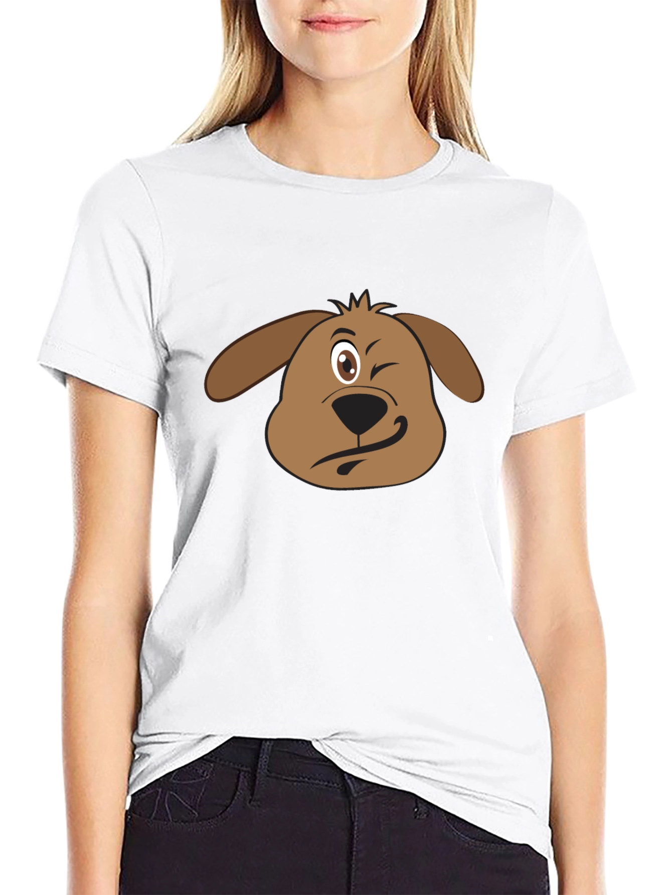 Funny Dog Winking T-Shirt - Cute Graphic Tee