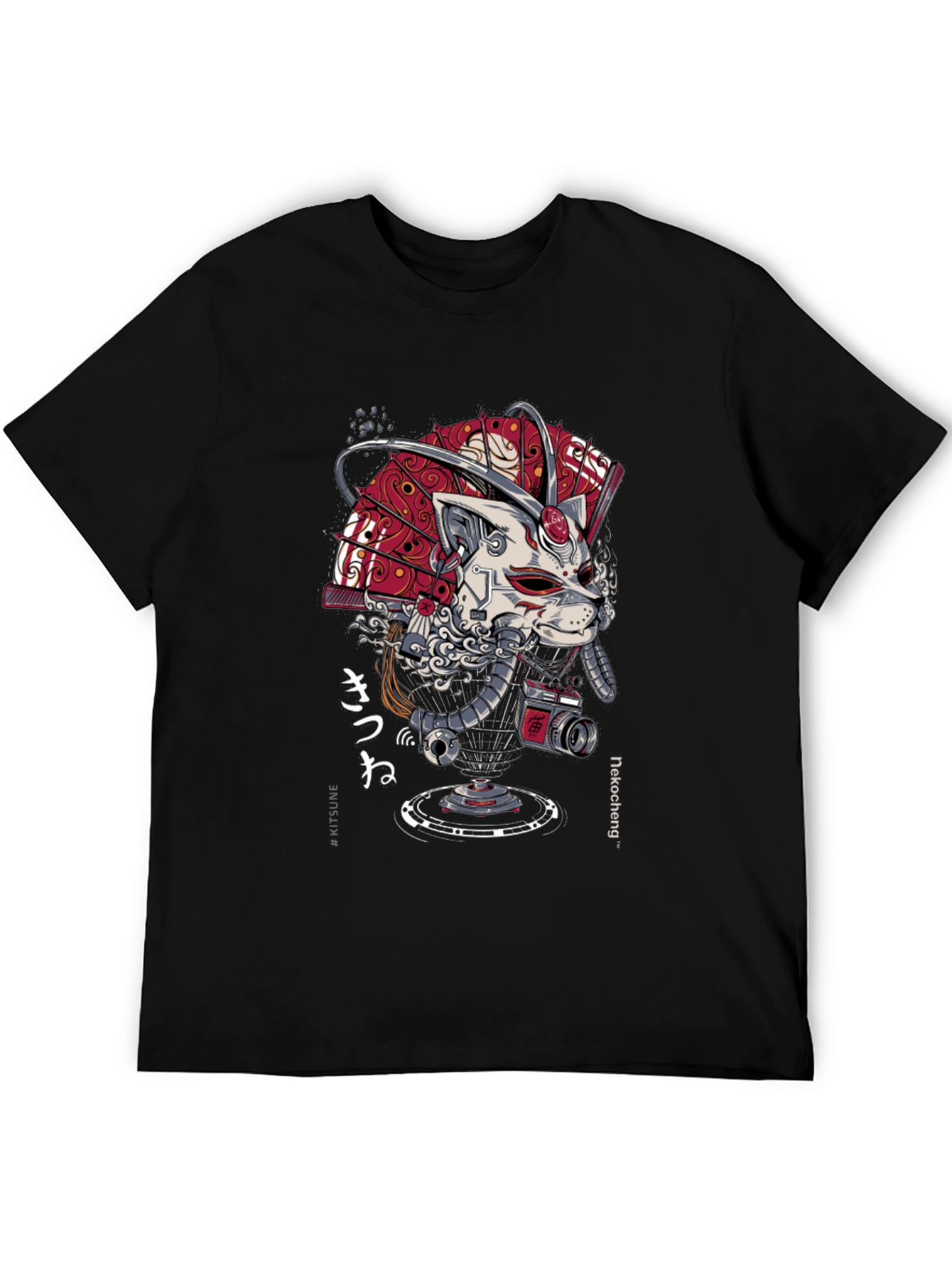 Cyberpunk Samurai Cat T-Shirt