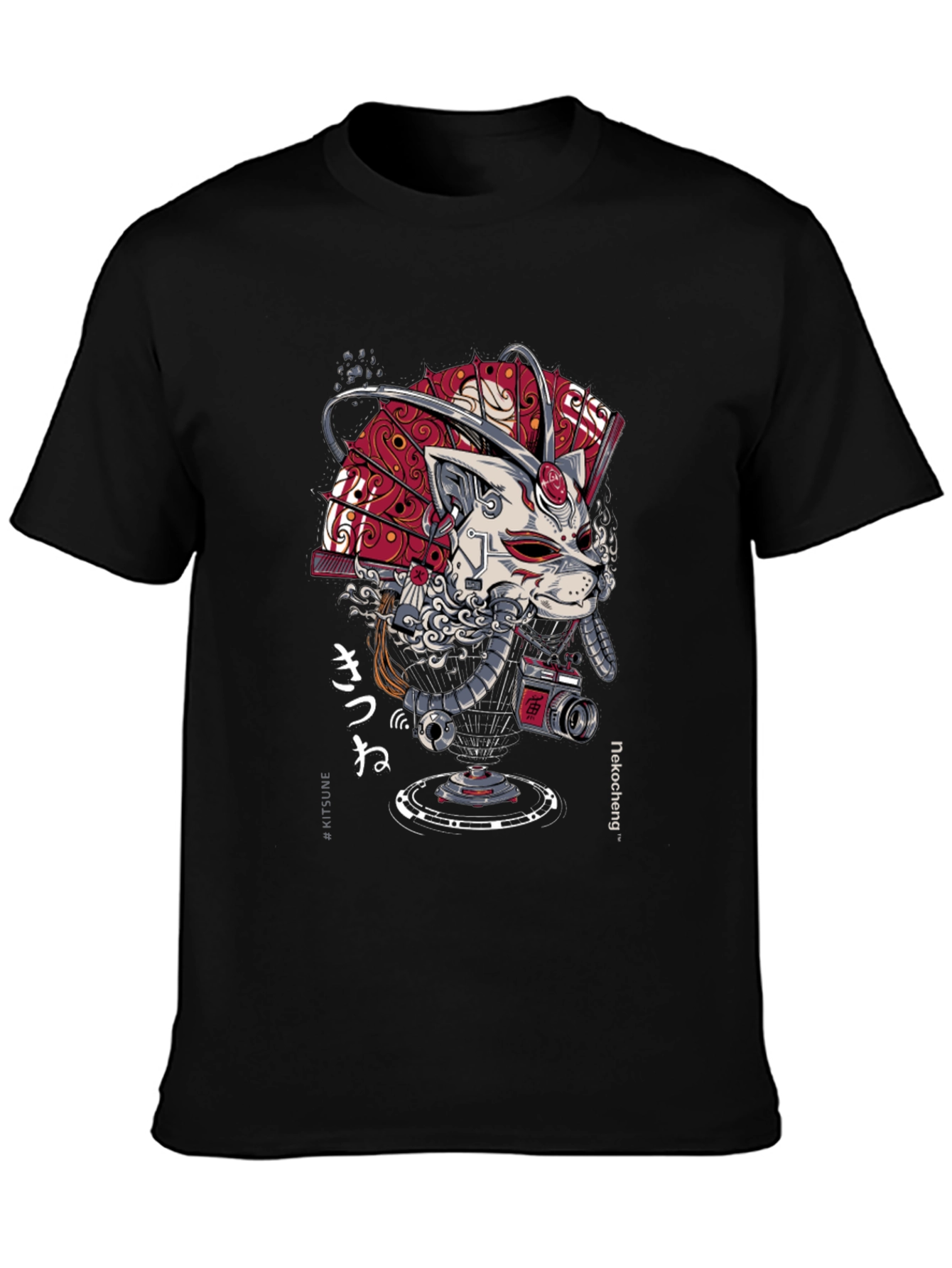 Cyberpunk Samurai Cat T-Shirt