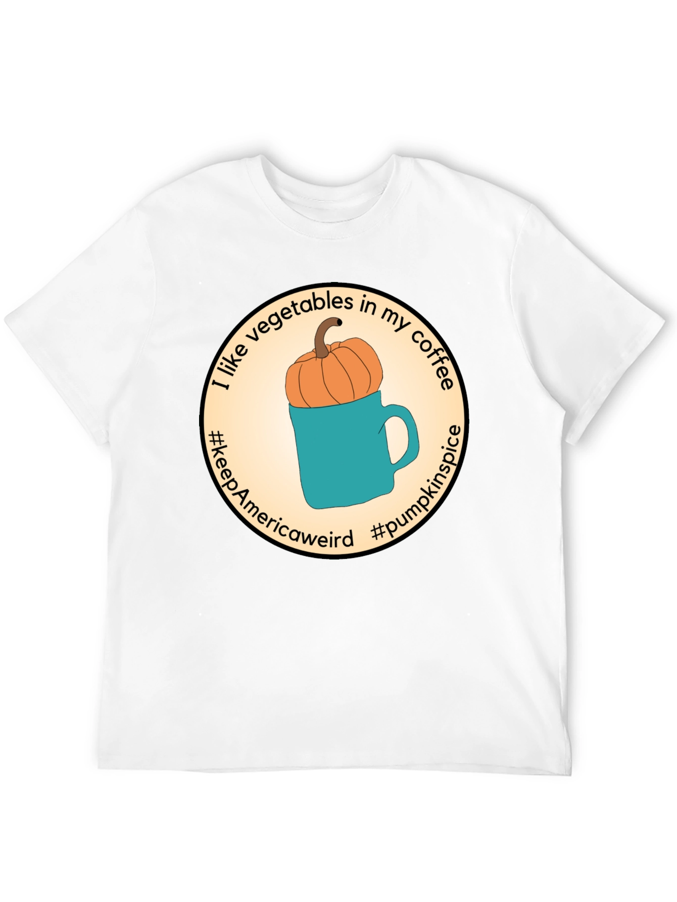 Vegetable Coffee T-Shirt Pumpkin Spice Tee