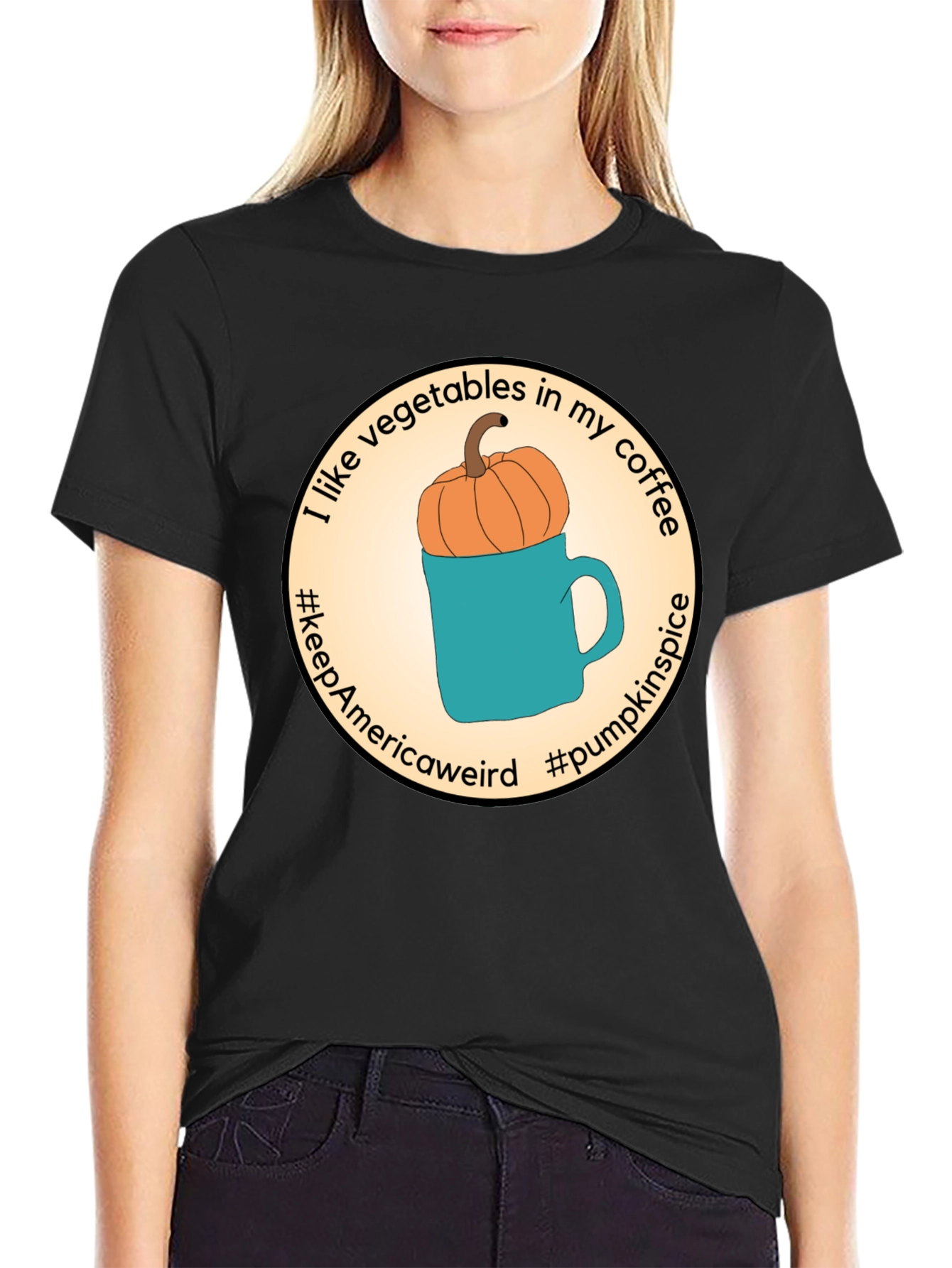 Vegetable Coffee T-Shirt Pumpkin Spice Tee