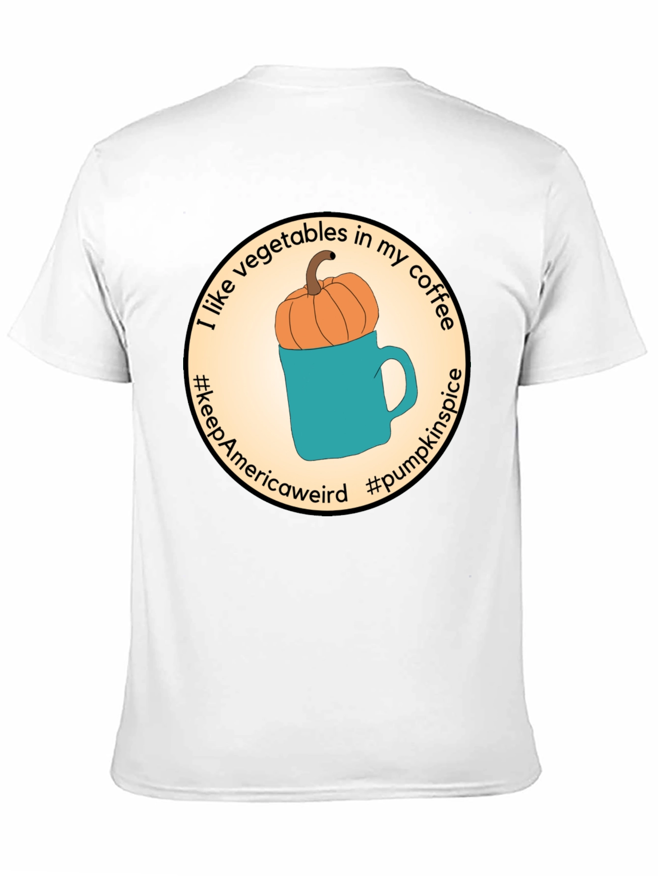 Vegetable Coffee T-Shirt Pumpkin Spice Tee