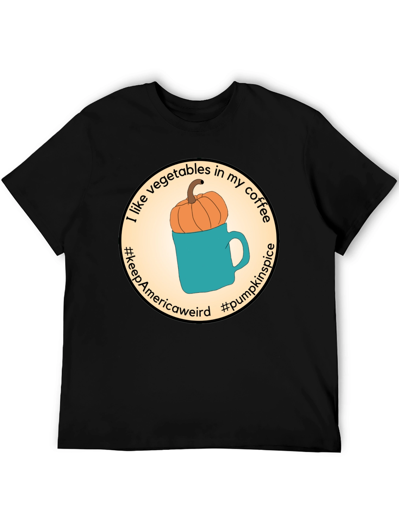 Vegetable Coffee T-Shirt Pumpkin Spice Tee