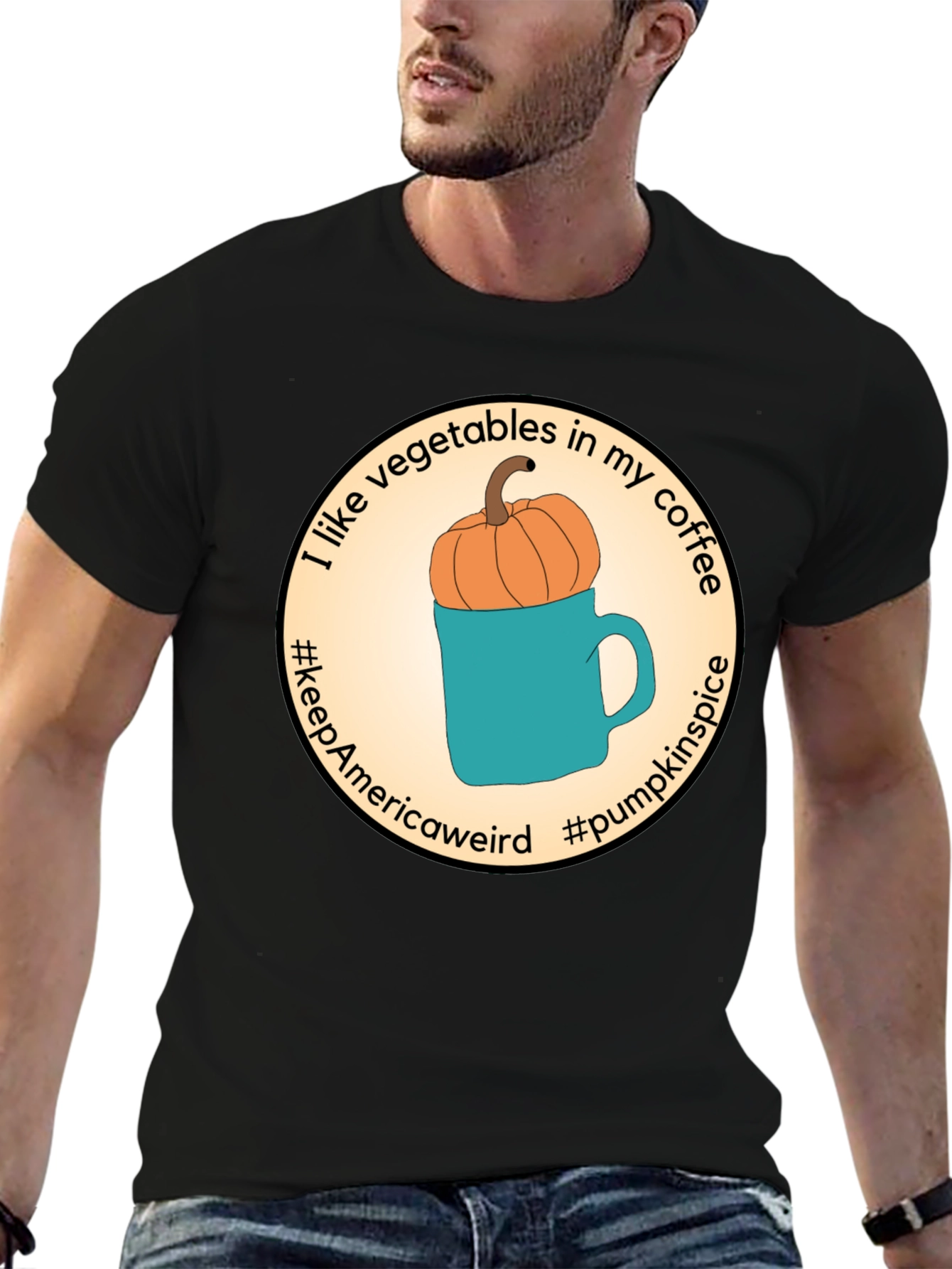 Vegetable Coffee T-Shirt Pumpkin Spice Tee