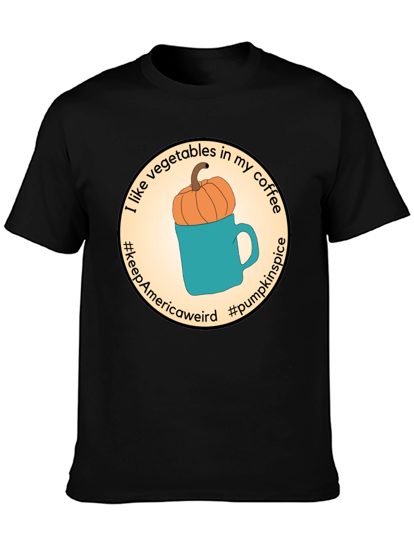 Vegetable Coffee T-Shirt Pumpkin Spice Tee
