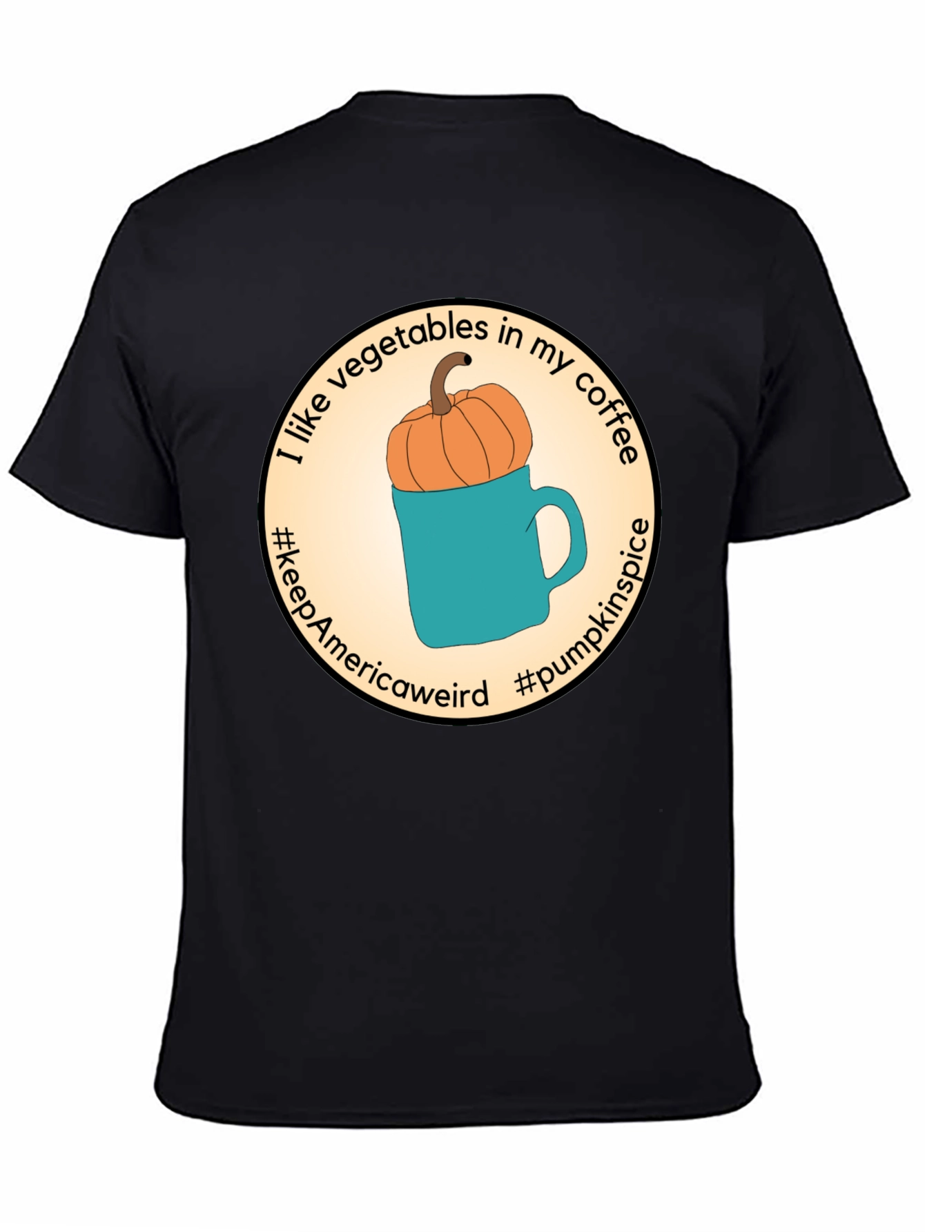 Vegetable Coffee T-Shirt Pumpkin Spice Tee