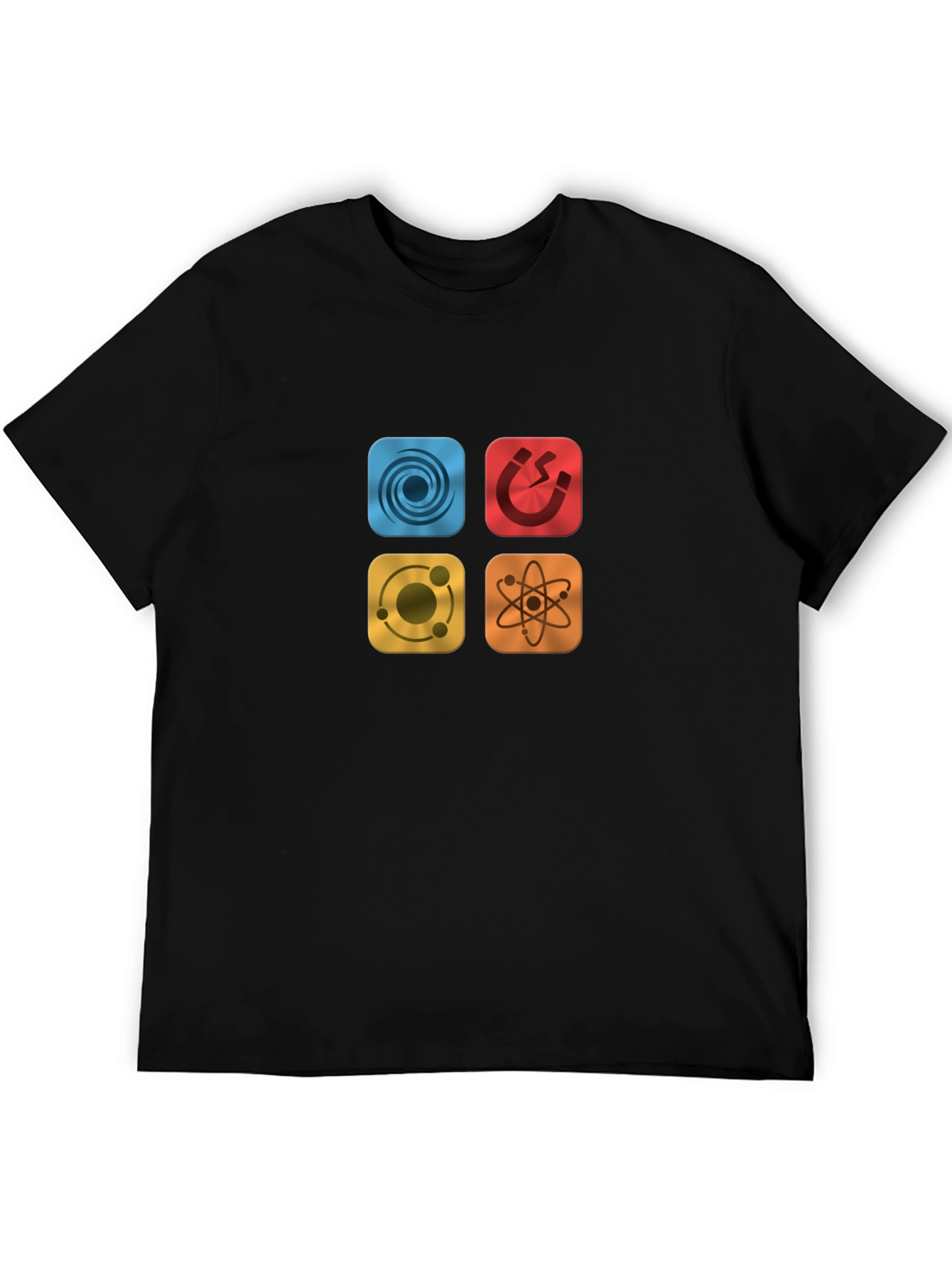 Science Physics Symbol Black Tee