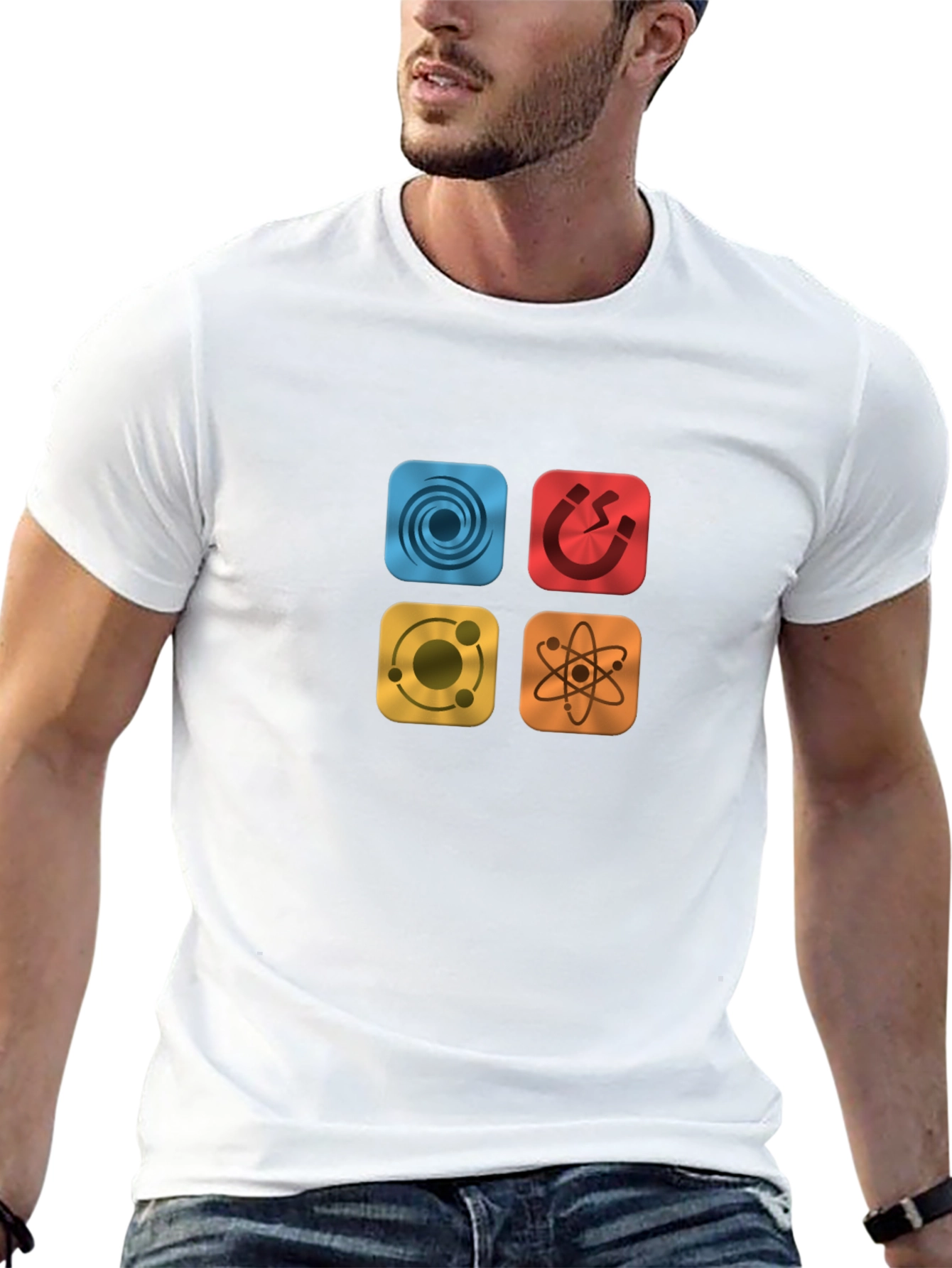 Science Physics Symbol Black Tee