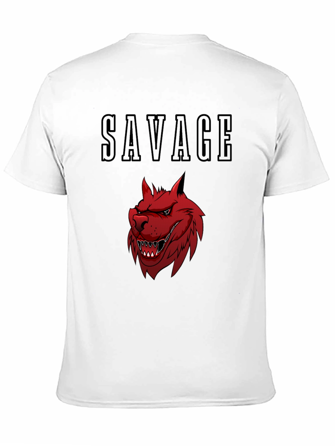 Savage Wolf Graphic Tee - Bold Black T-Shirt