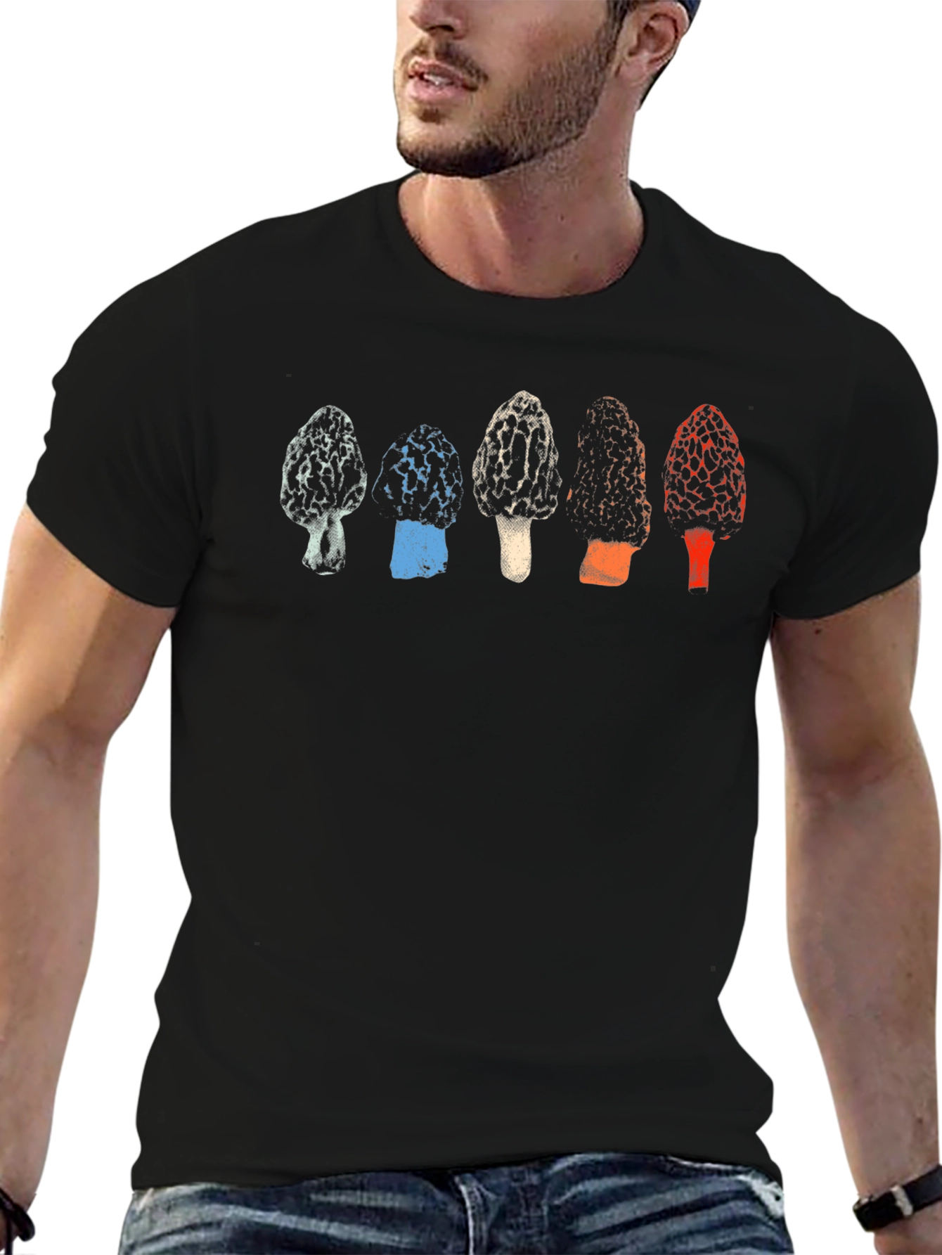 Mushroom Graphic Tee - Stylish Morel Design