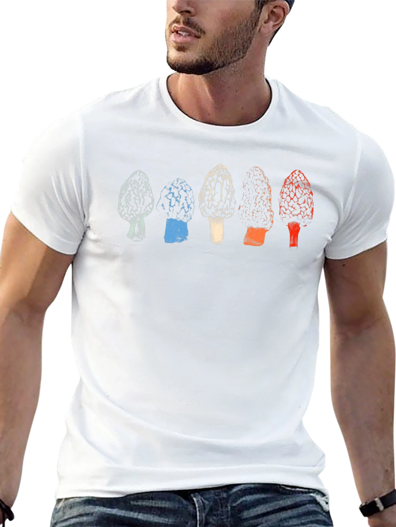 Mushroom Graphic Tee - Stylish Morel Design