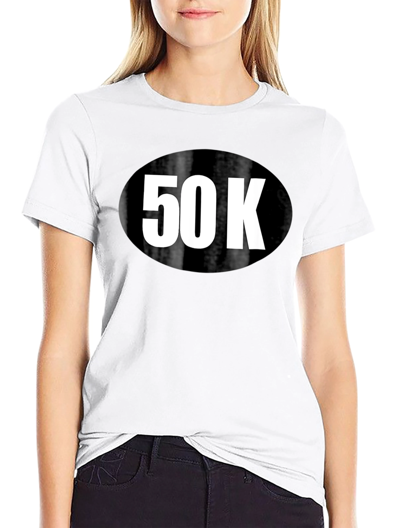 50K Run T-Shirt - Black Cotton Blend
