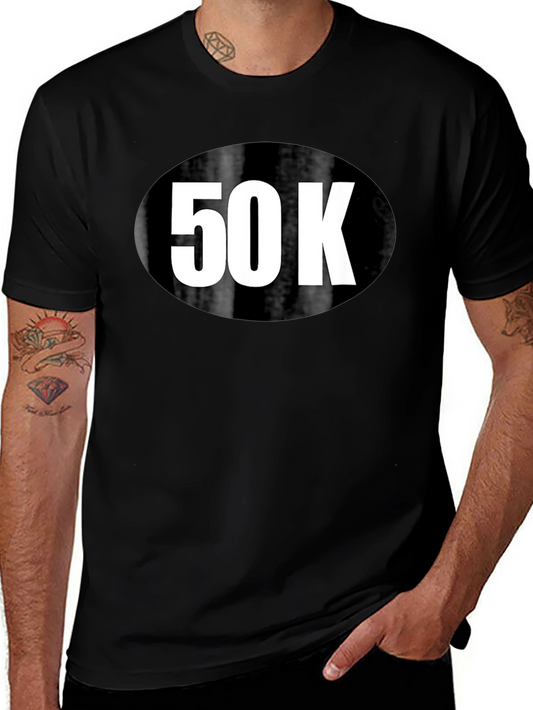 50K Run T-Shirt - Black Cotton Blend