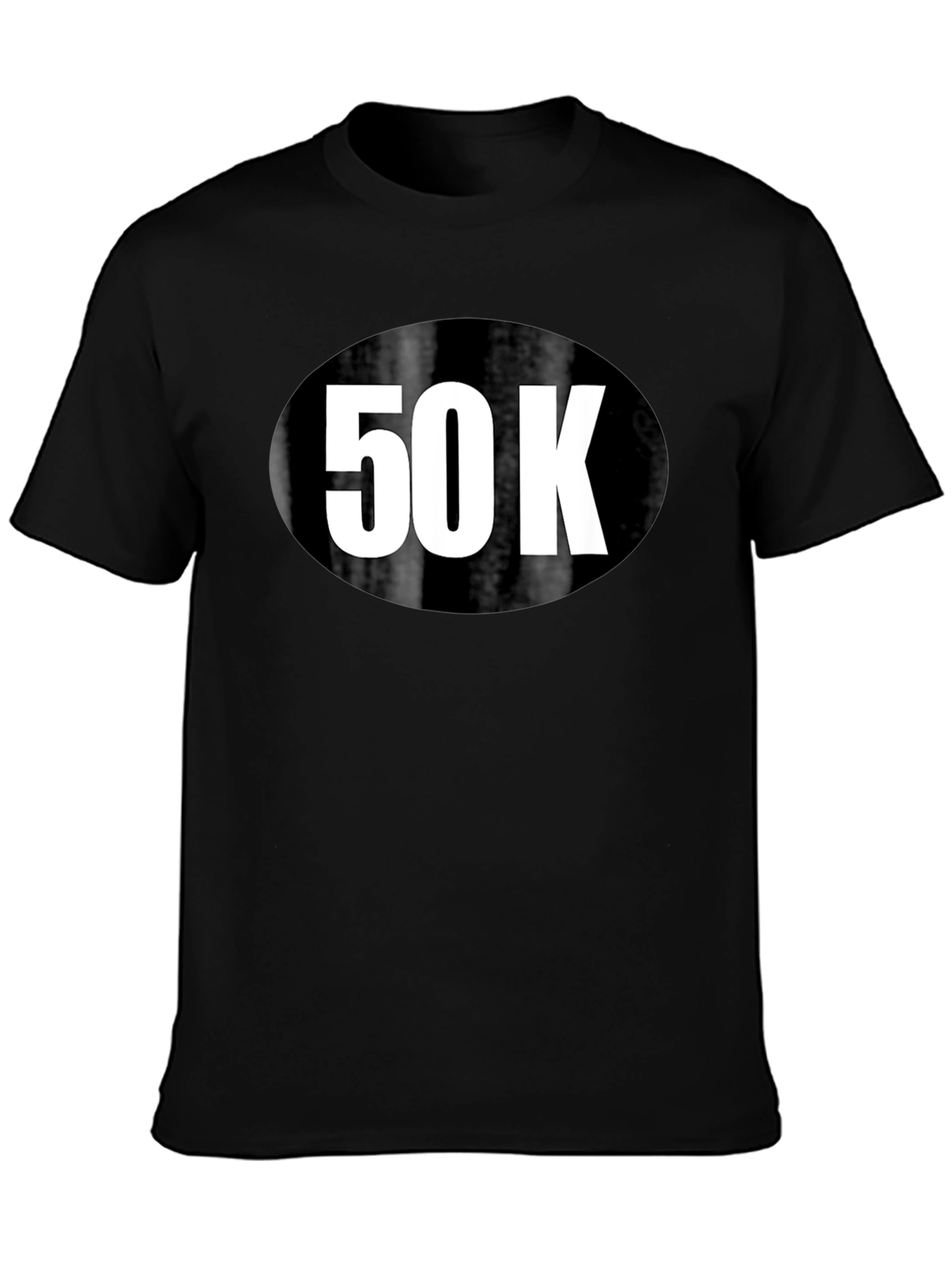 50K Run T-Shirt - Black Cotton Blend