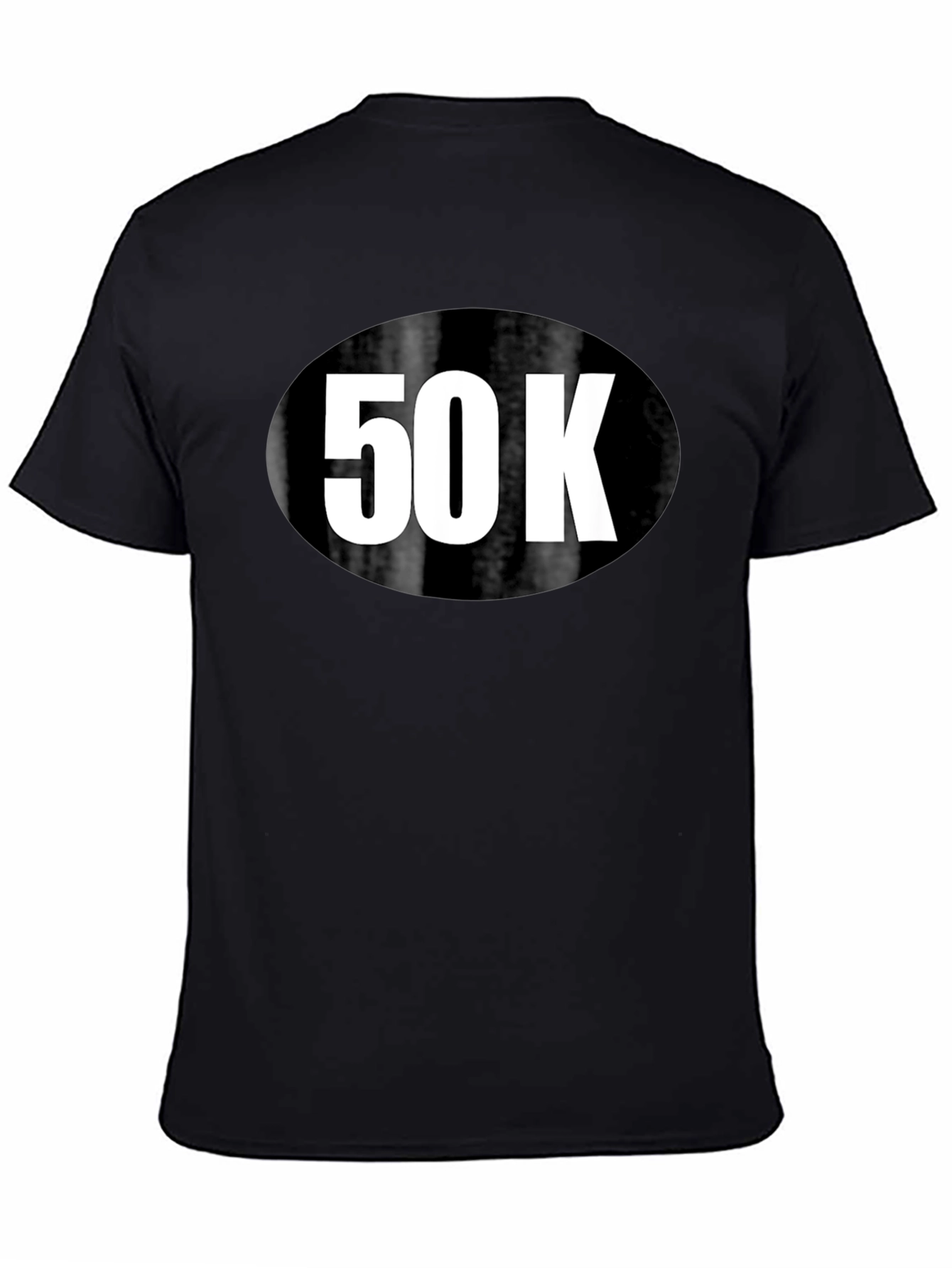 50K Run T-Shirt - Black Cotton Blend