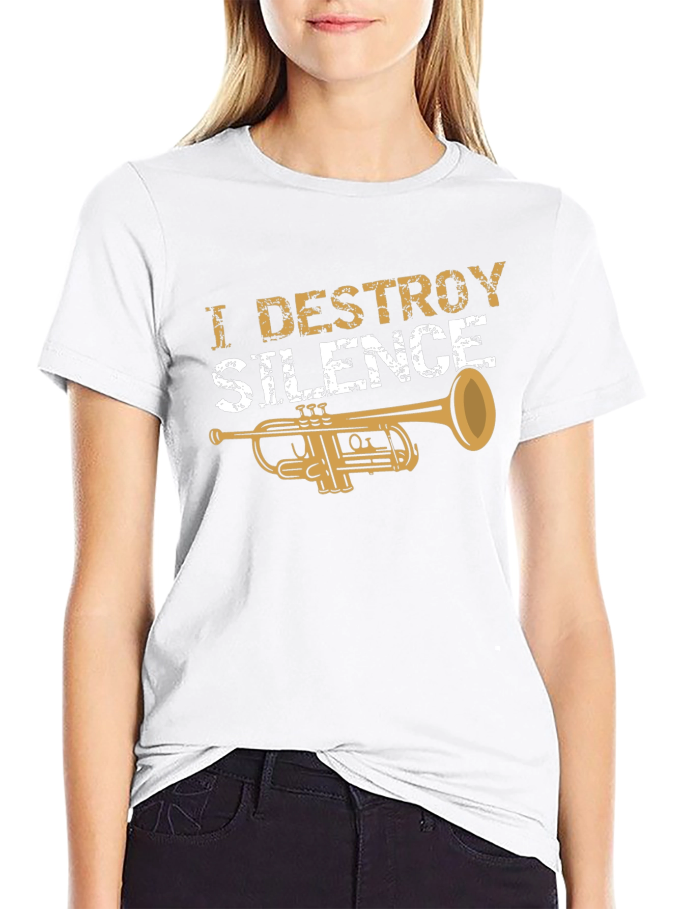 I Destroy Silence Trumpet T-Shirt - Musician Tee