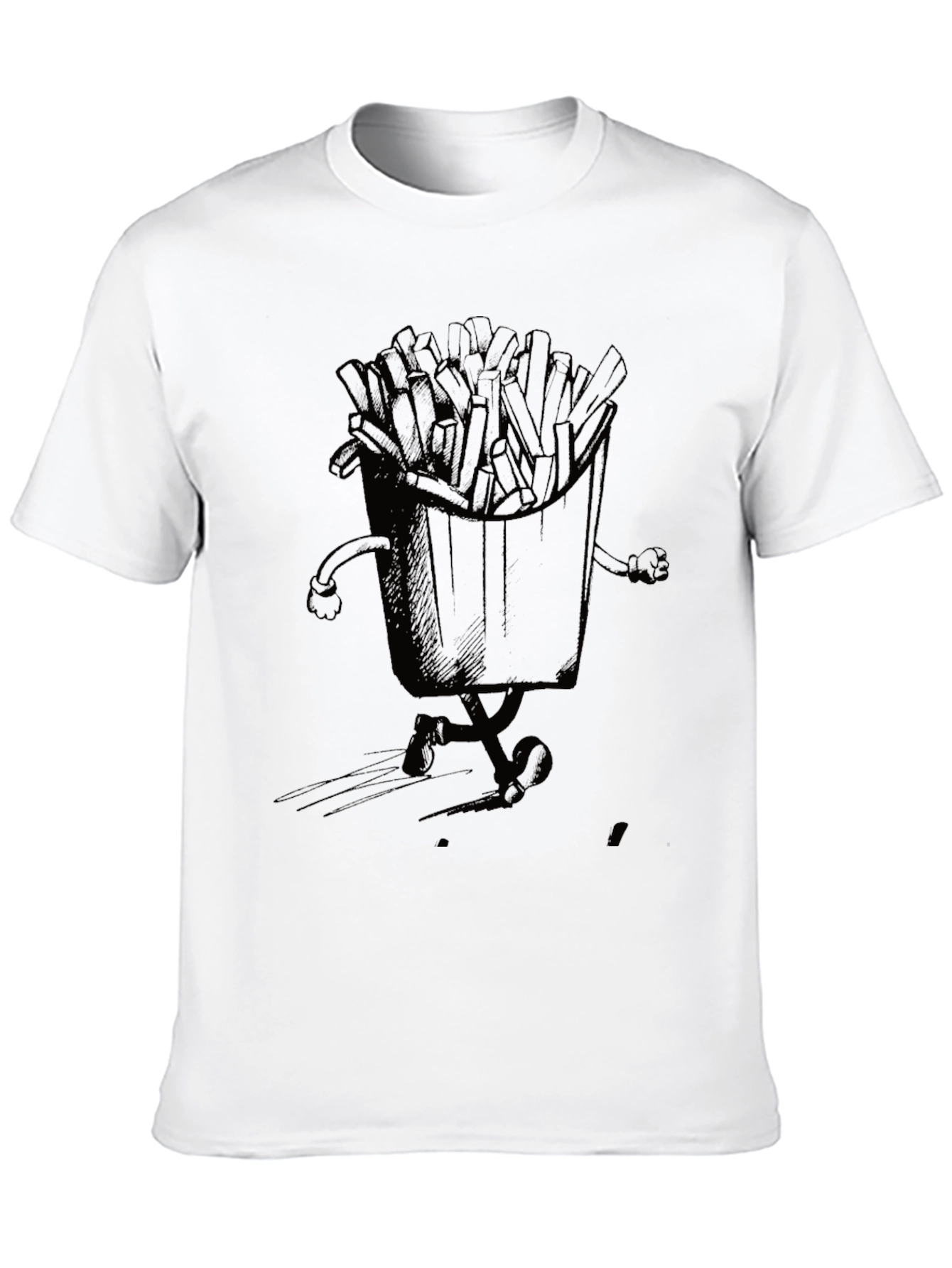 Running Fries Graphic T-Shirt - Black
