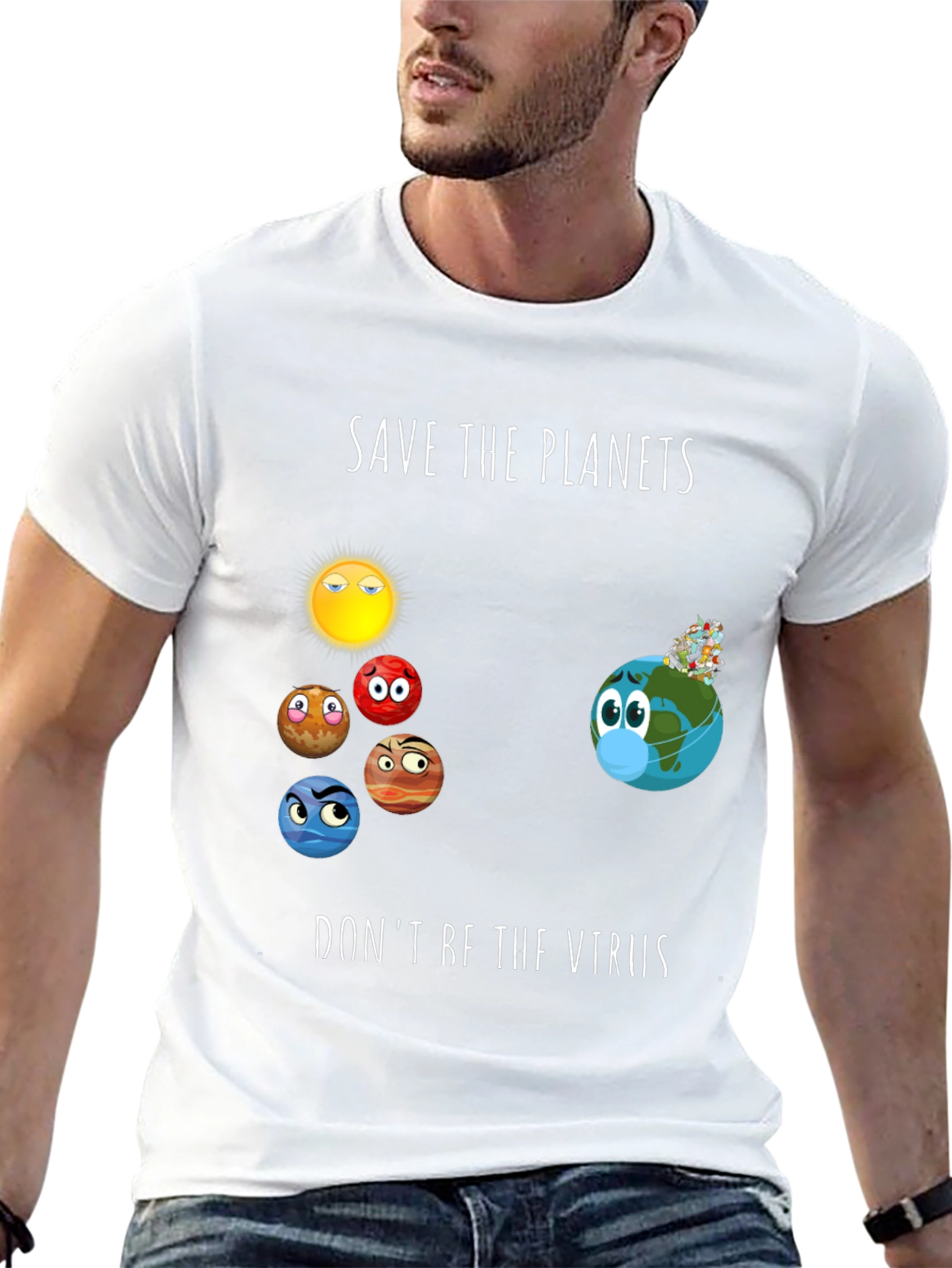 Save the Planets Graphic Tee - Earth Day Shirt