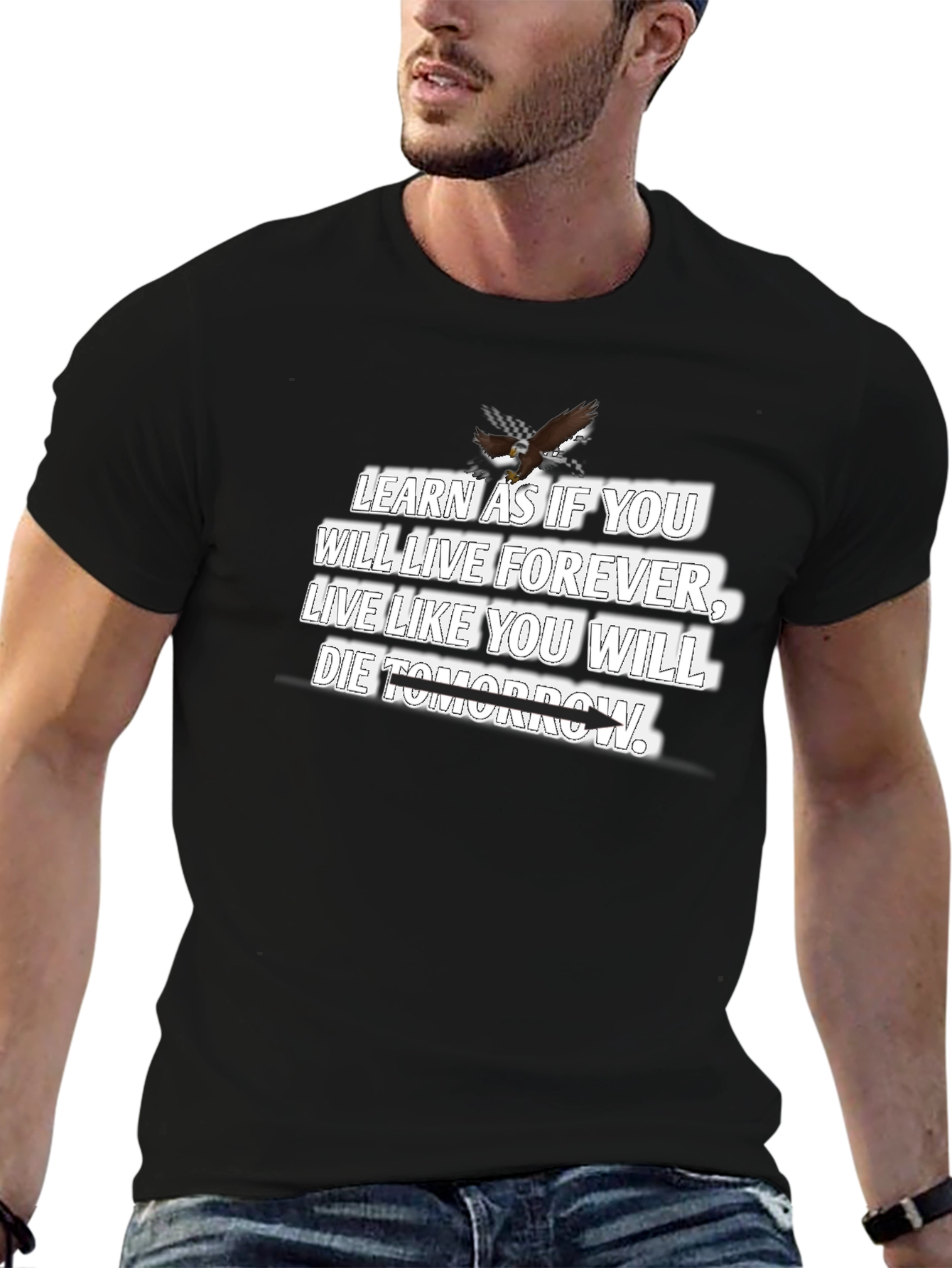Inspirational Quote T-Shirt - Live & Learn