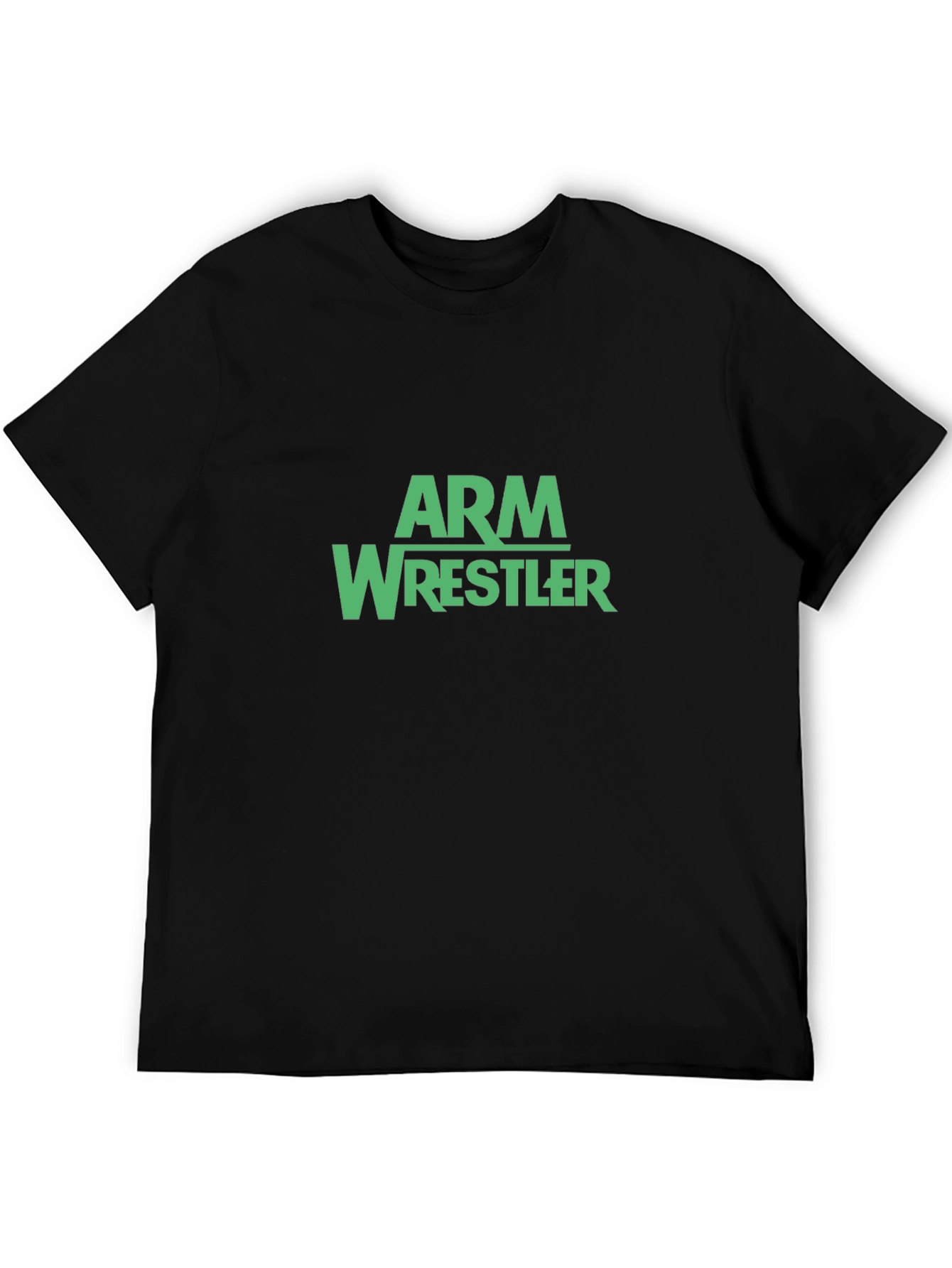 Arm Wrestler Graphic Tee - Black Cotton Blend