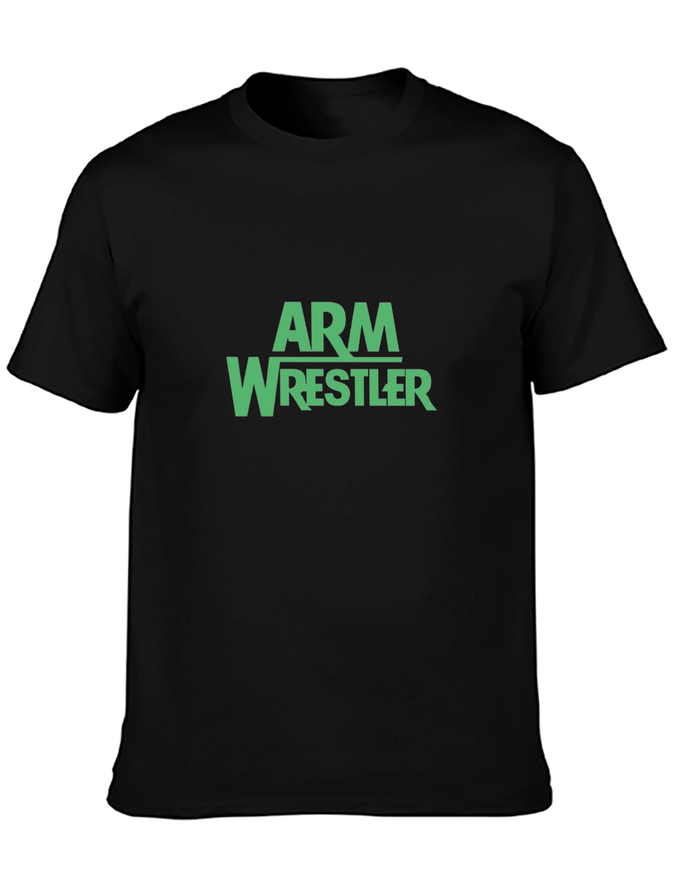 Arm Wrestler Graphic Tee - Black Cotton Blend