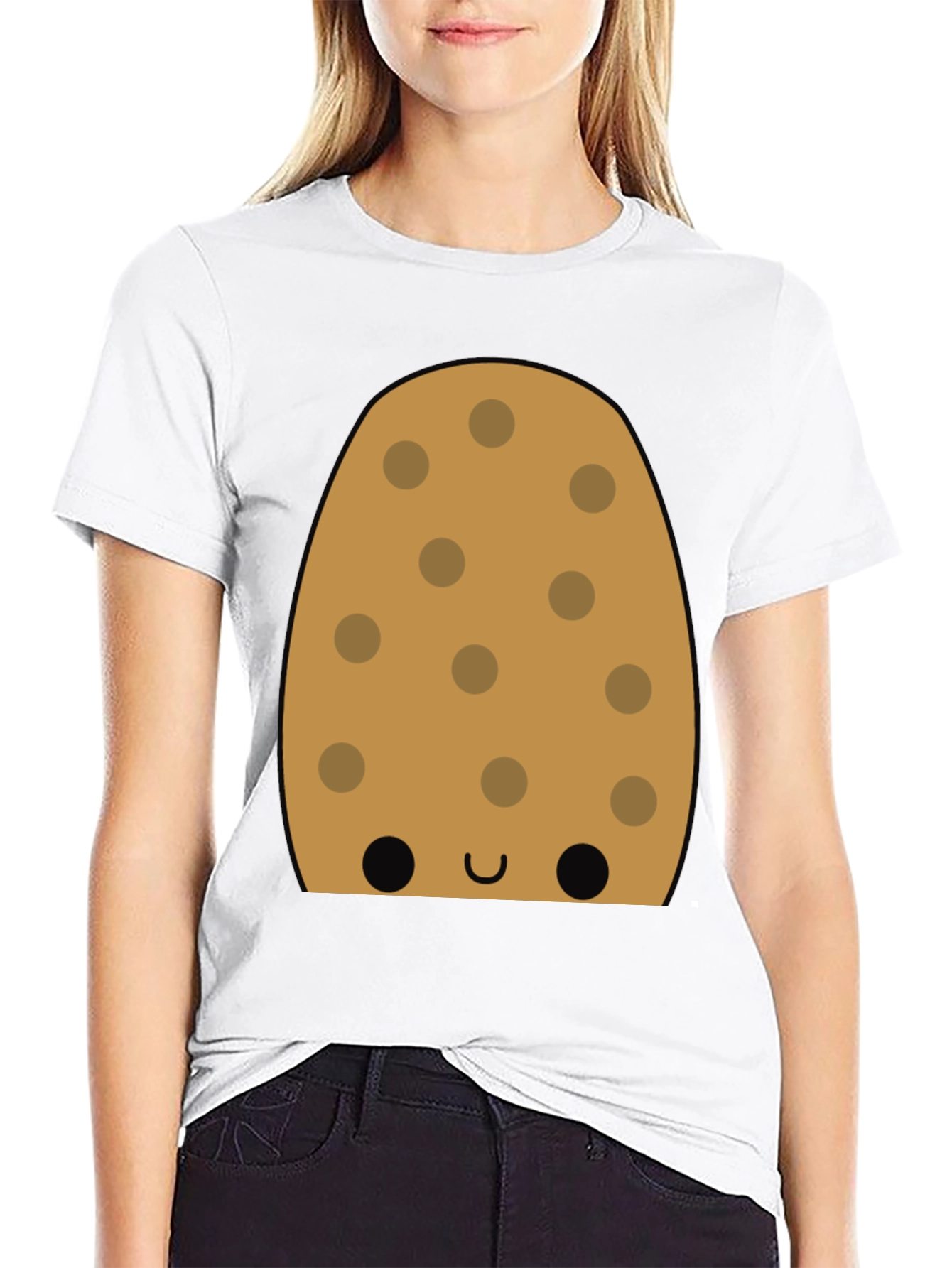 Cookie Character Graphic Tee - Fun Black T-Shirt