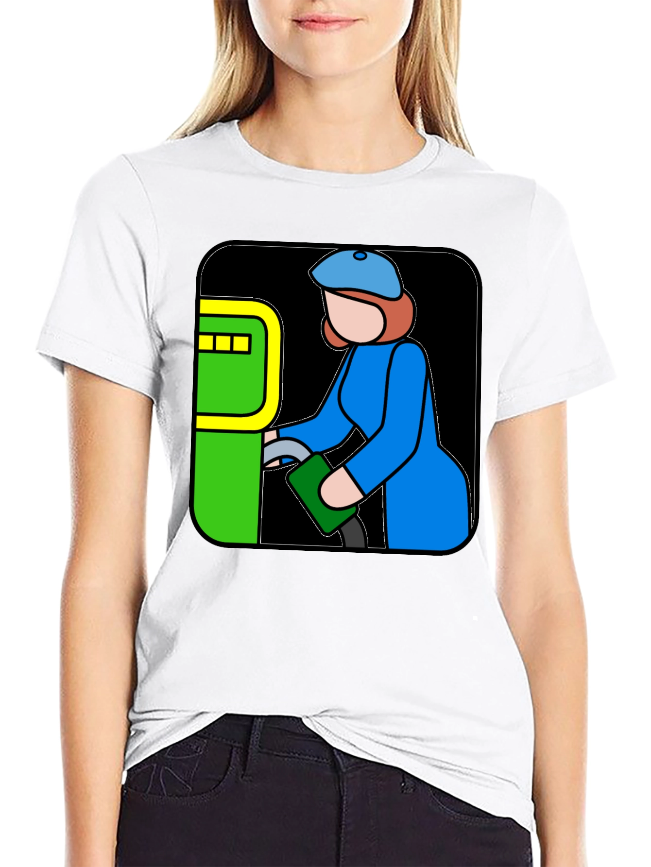 Cartoon Gas Station Attendant T-Shirt