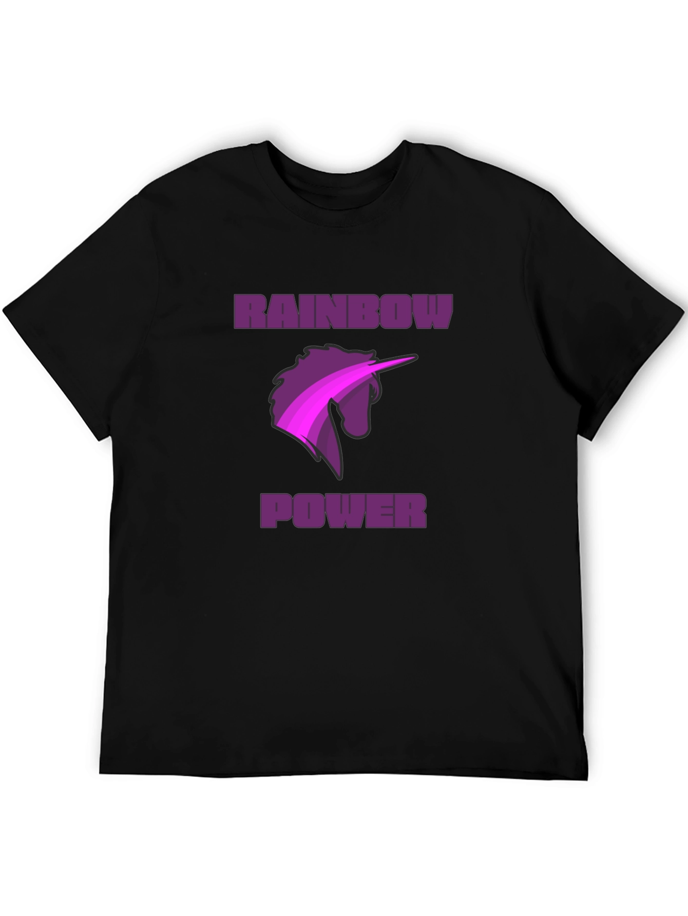 Rainbow Power Unicorn Graphic Tee