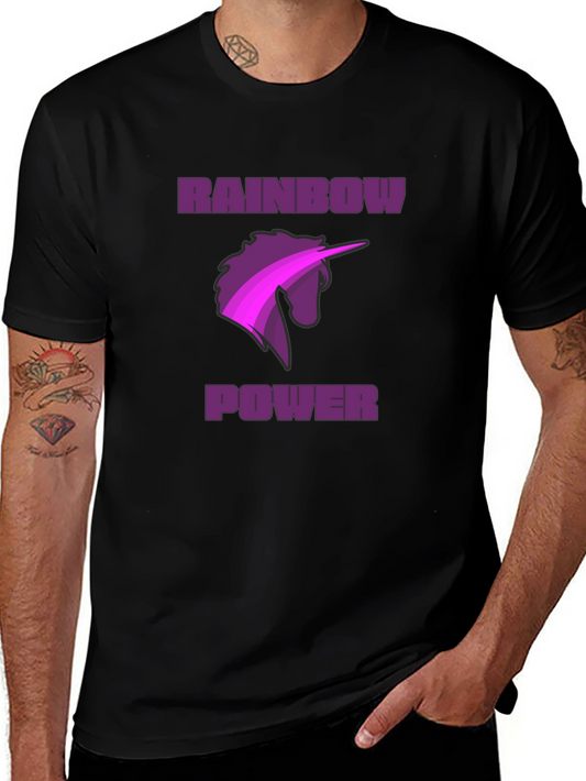 Rainbow Power Unicorn Graphic Tee