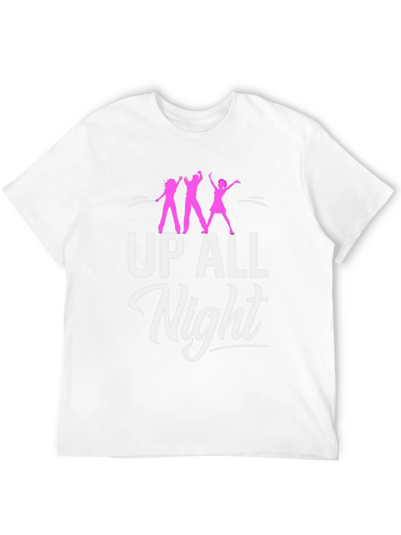 Up All Night Party T-Shirt - Black Cotton