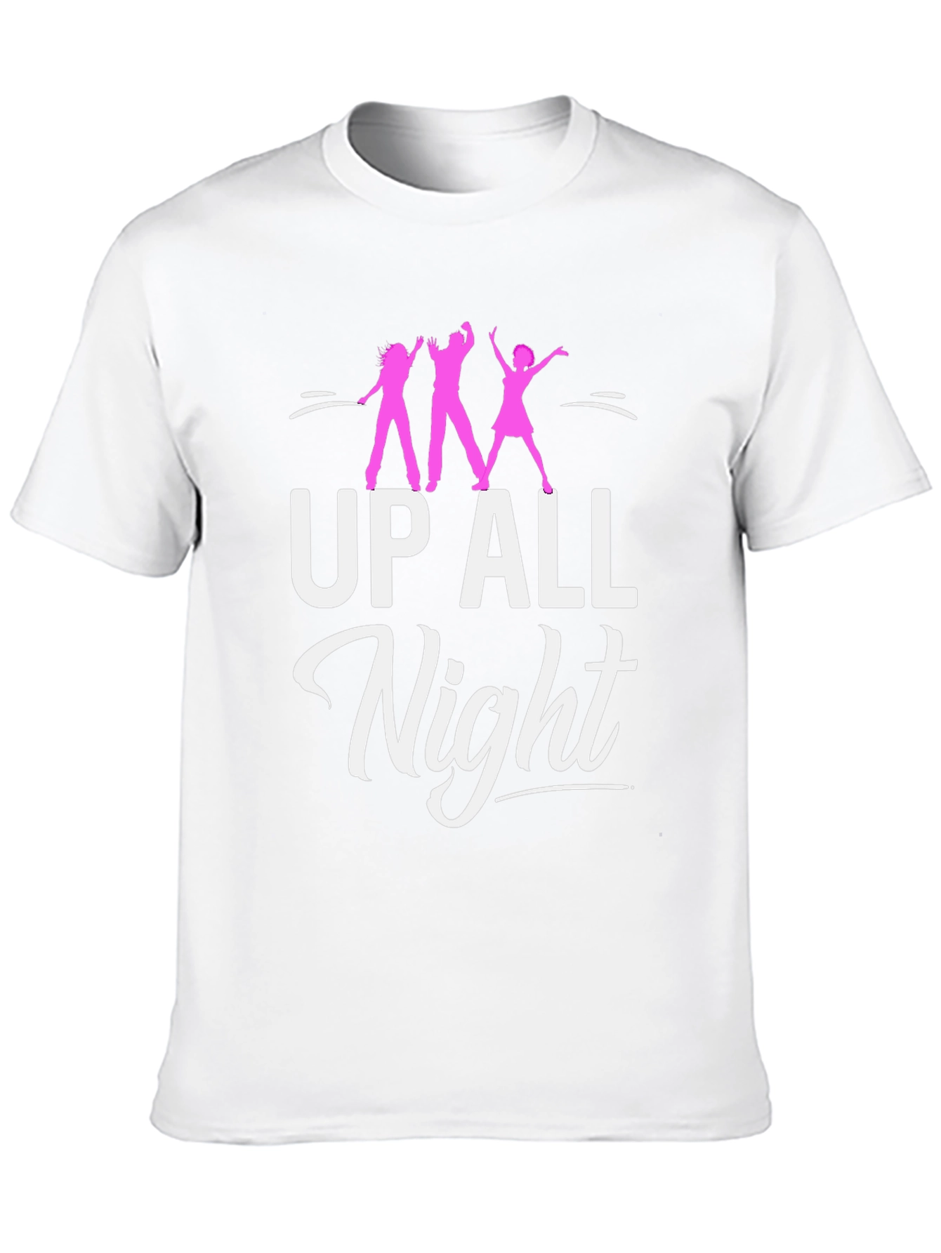 Up All Night Party T-Shirt - Black Cotton