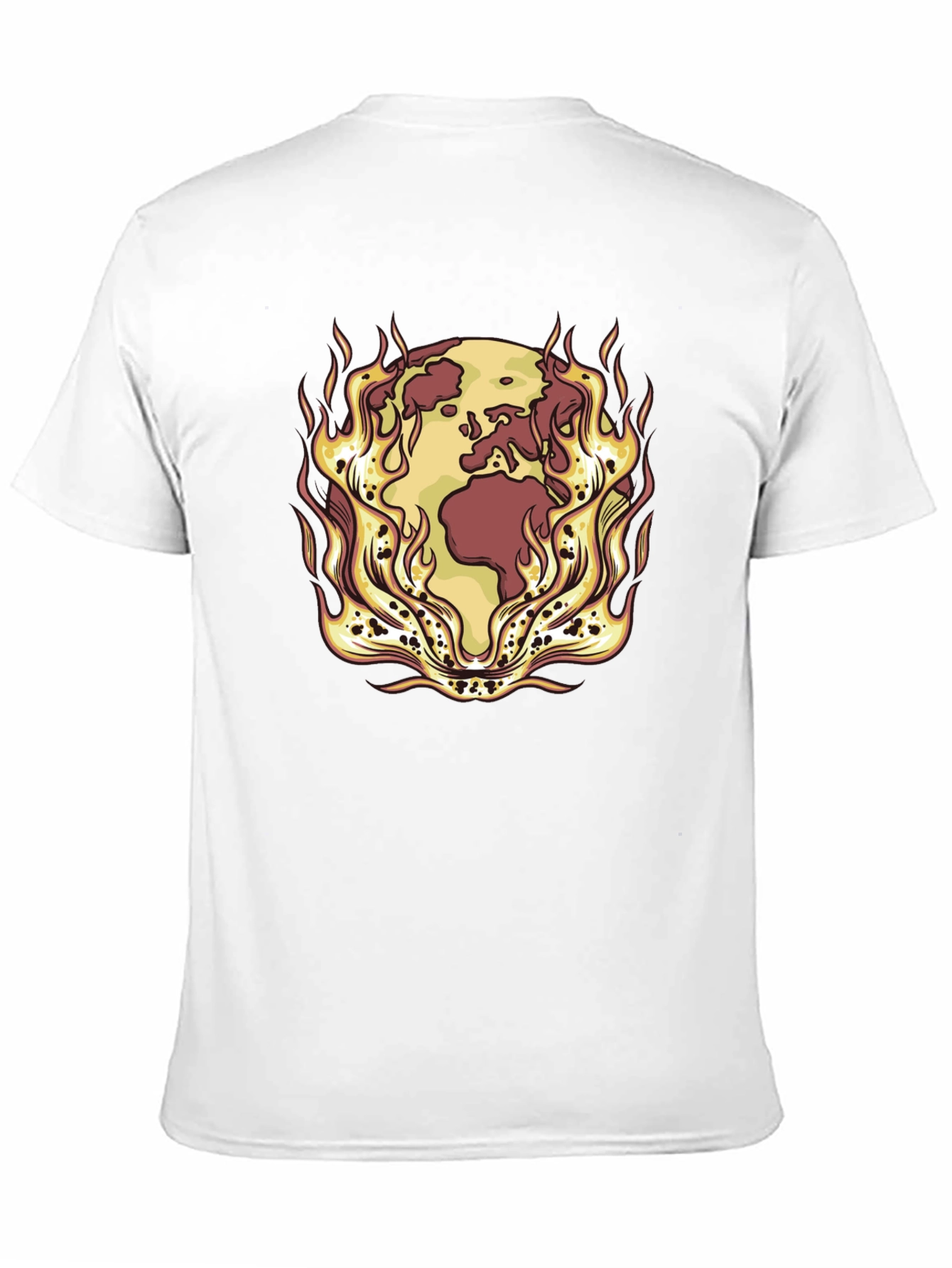 Earth on Fire Graphic Tee - Global Warming Awareness