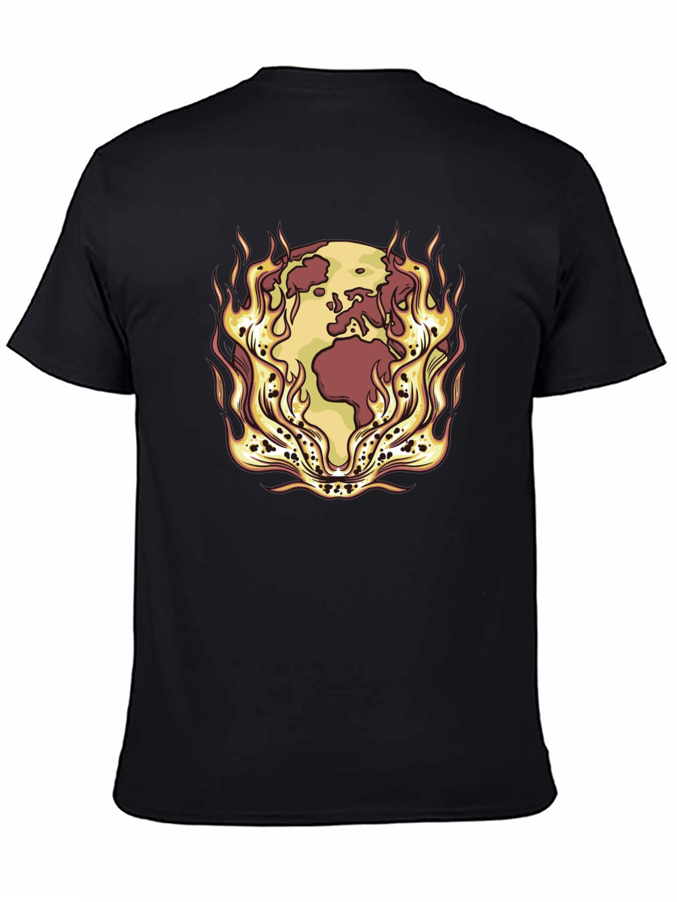 Earth on Fire Graphic Tee - Global Warming Awareness