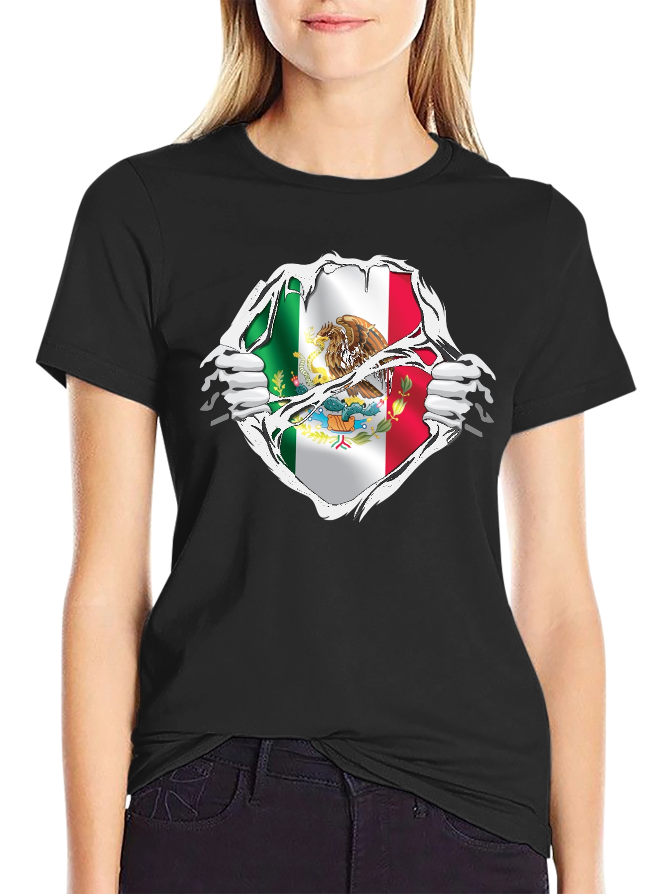 Mexican Flag Ripped T-Shirt