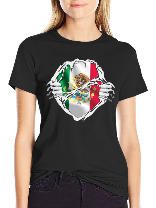 Mexican Flag Ripped T-Shirt